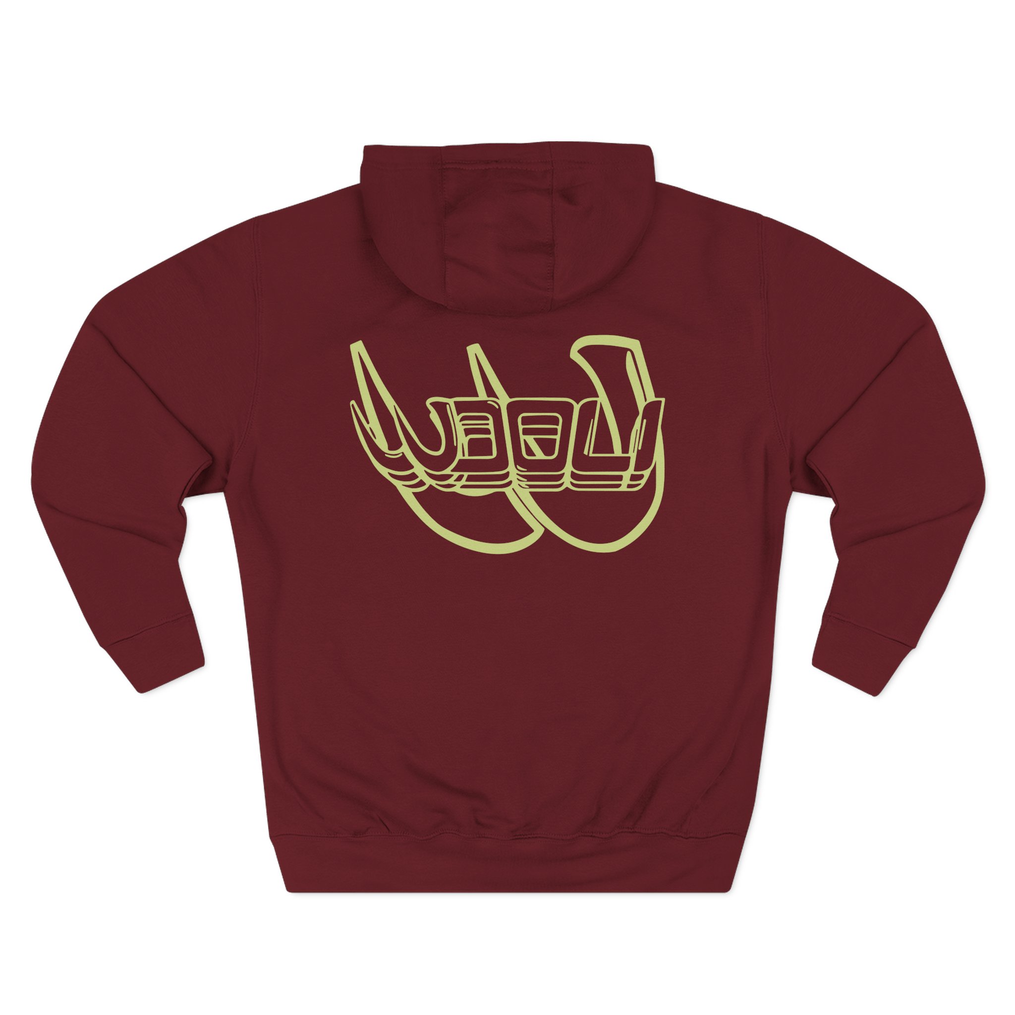 Wooli Logo Three-Panel Fleece Hoodie