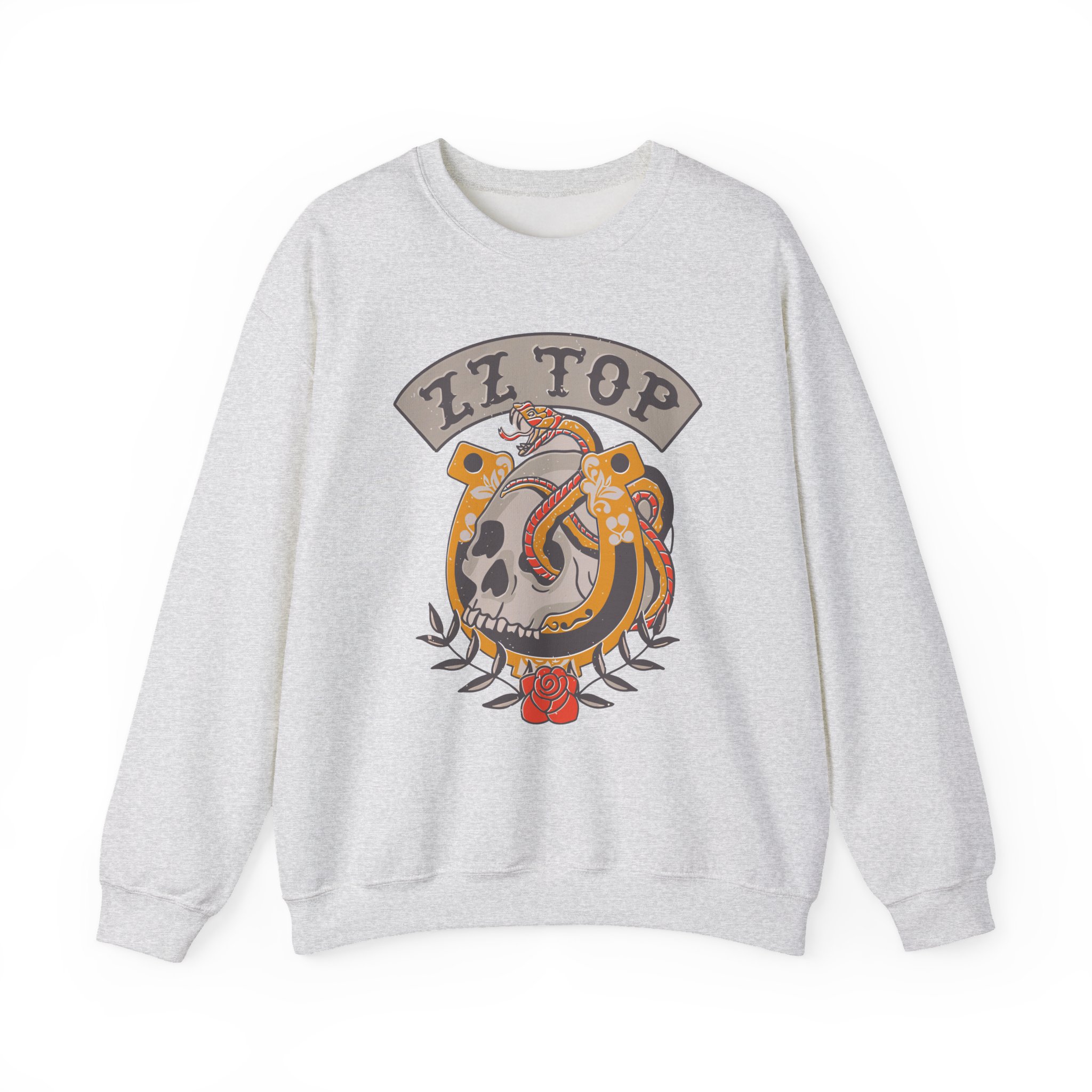 Zz Top Skull Unisex Heavy Blendâ„¢ Crewneck Sweatshirt