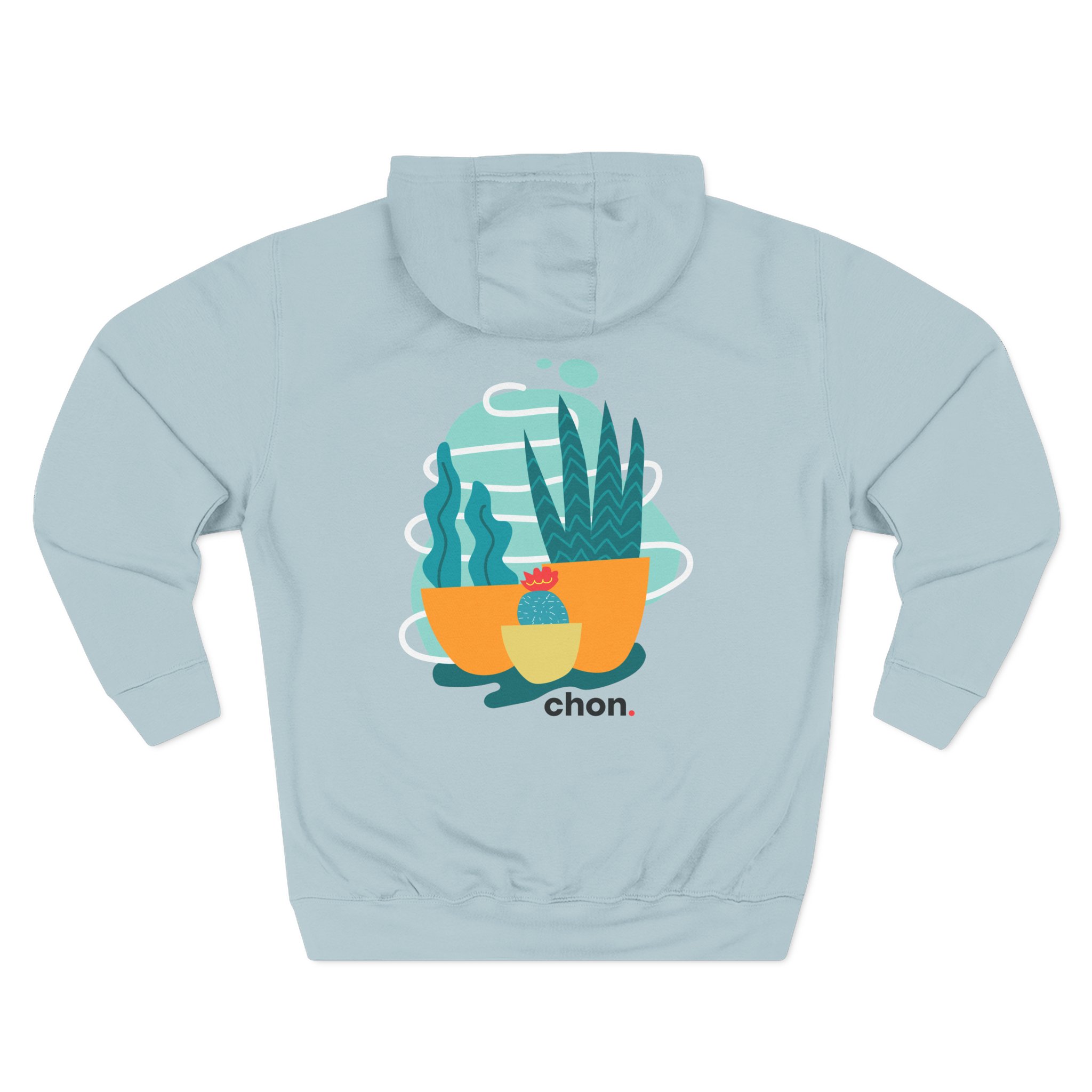 Chon Succulents Pigment Lemon Three-Panel Fleece Hoodie