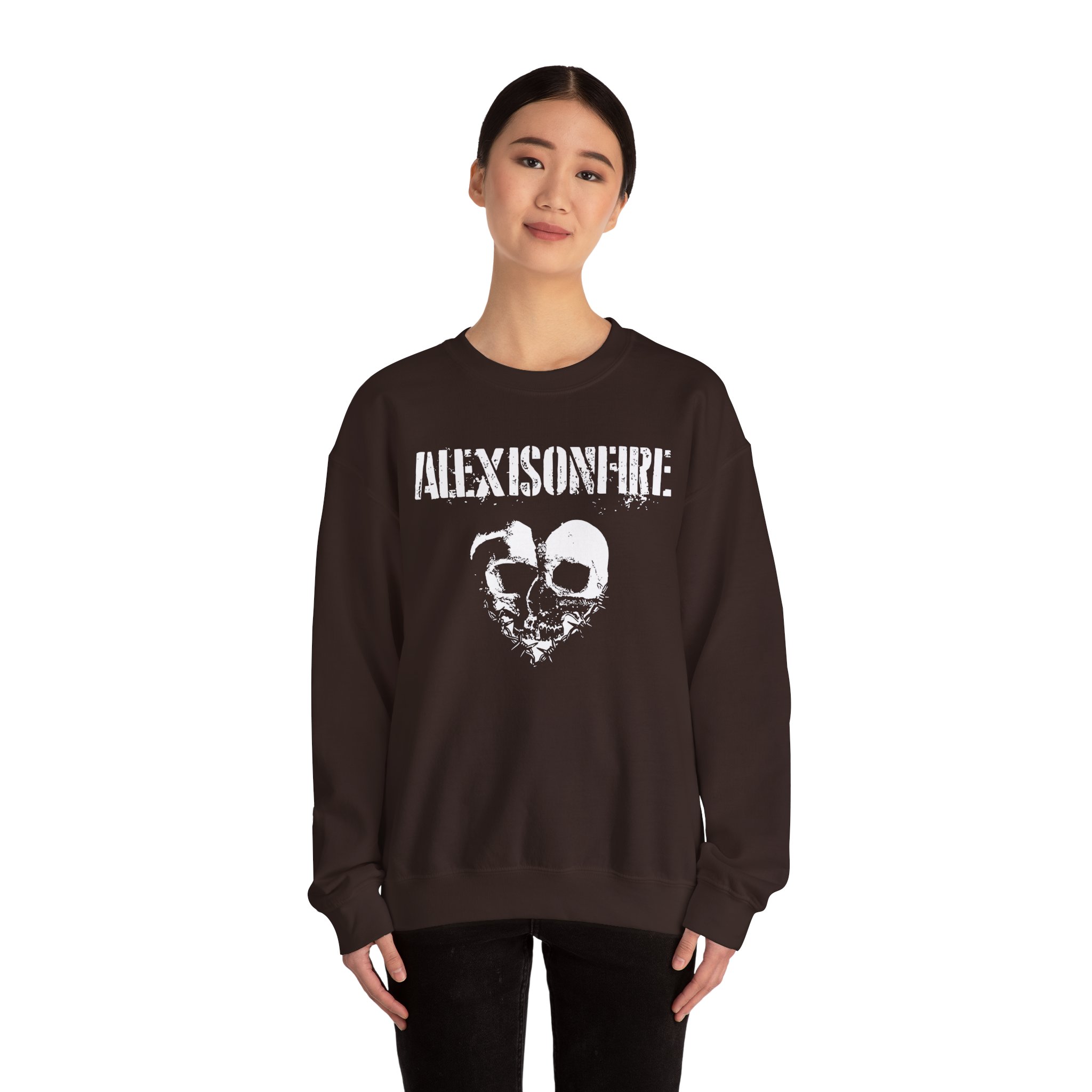 Alexisonfire Barbed Wire Heartskull Unisex Heavy Blendâ„¢ Crewneck Sweatshirt