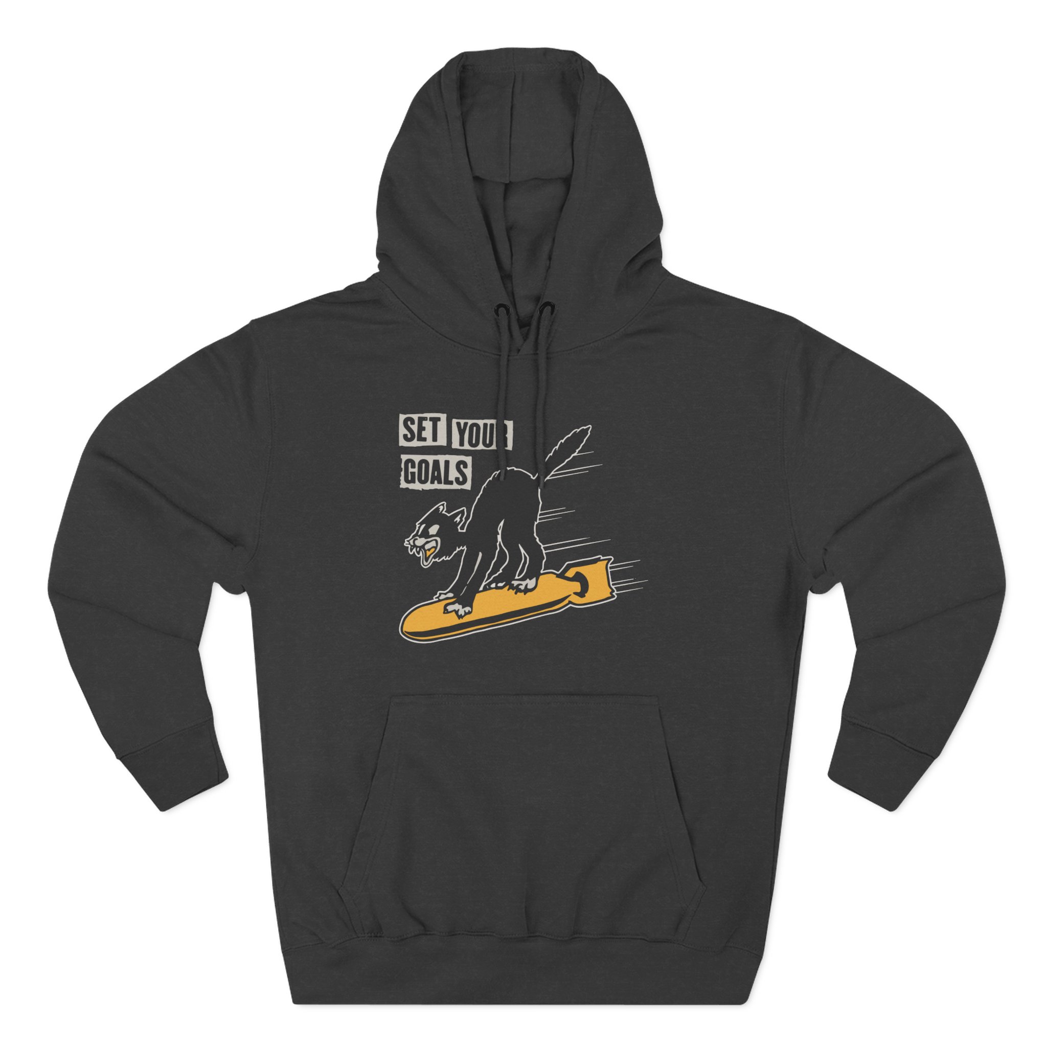 Set Your Goals Bomber Three-Panel Fleece Hoodie