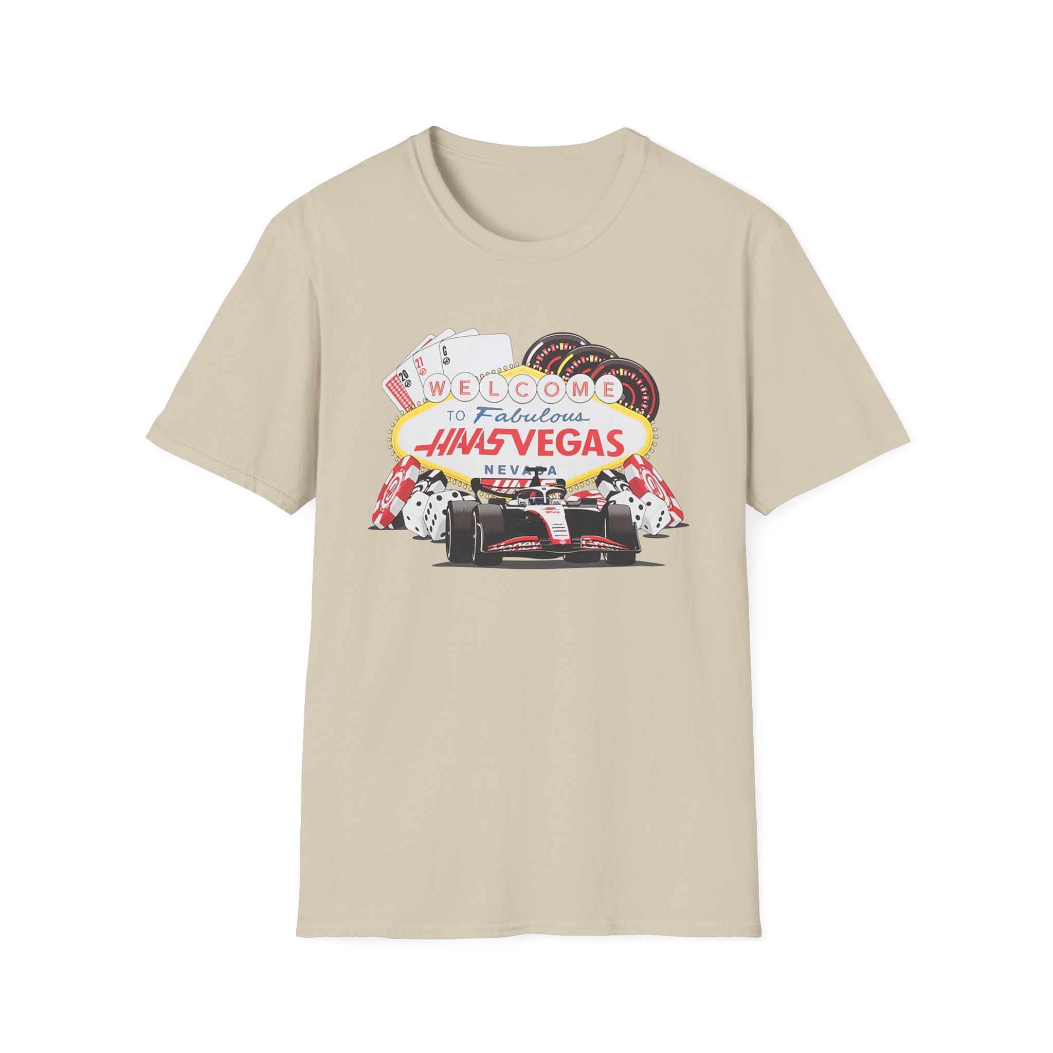 Haas F1 Las Vegas Gp Unisex Softstyle T-Shirt