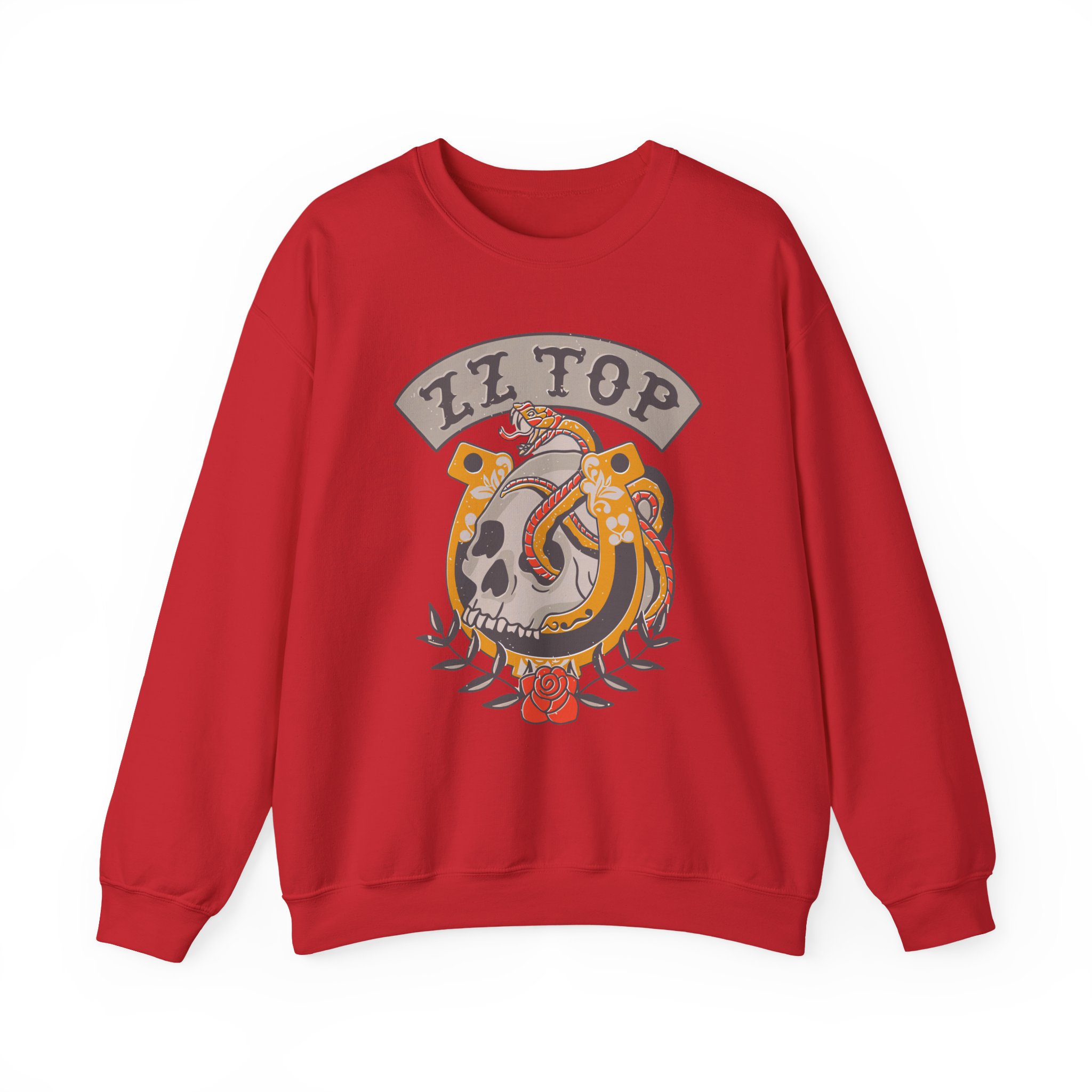 Zz Top Skull Unisex Heavy Blendâ„¢ Crewneck Sweatshirt