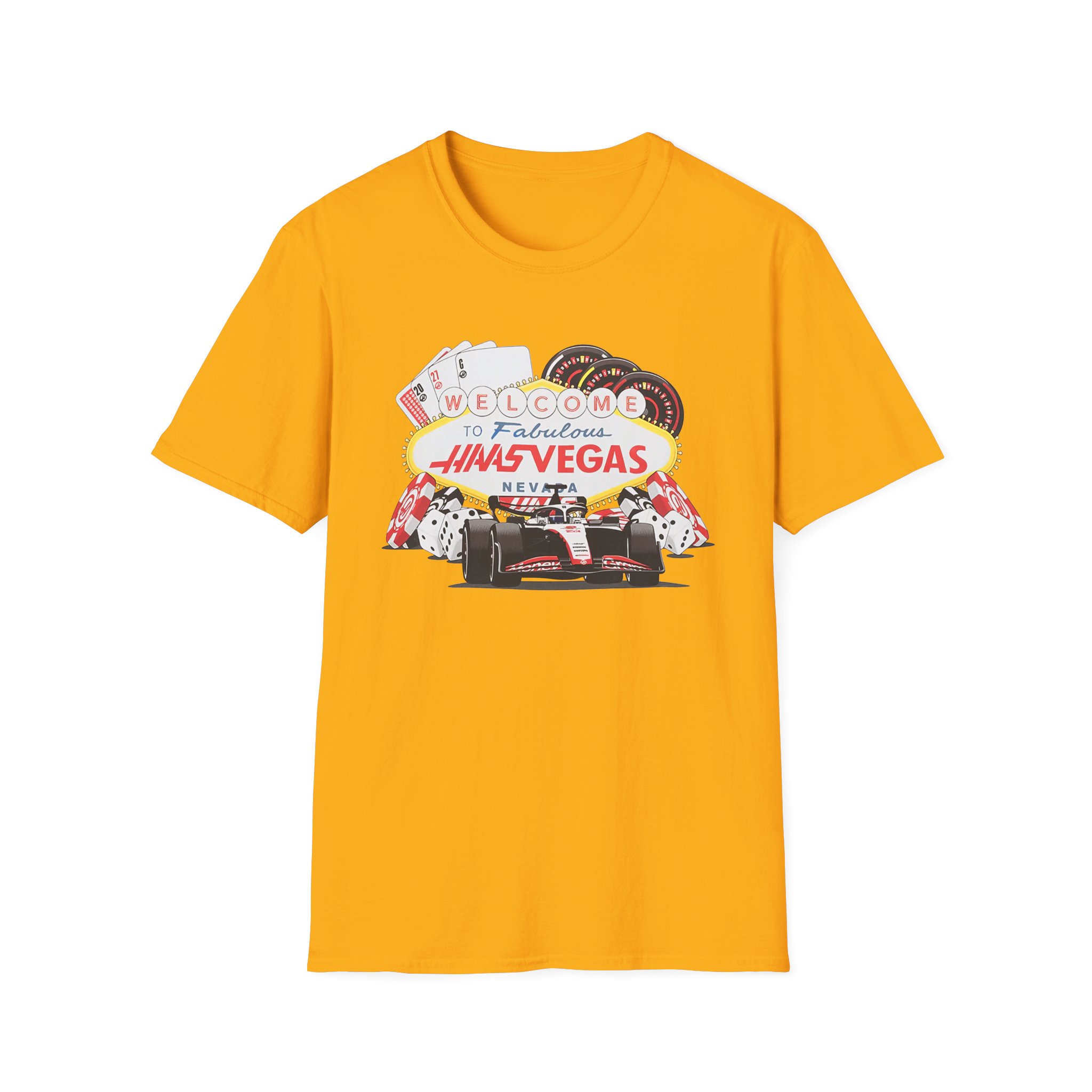 Haas F1 Las Vegas Gp Unisex Softstyle T-Shirt