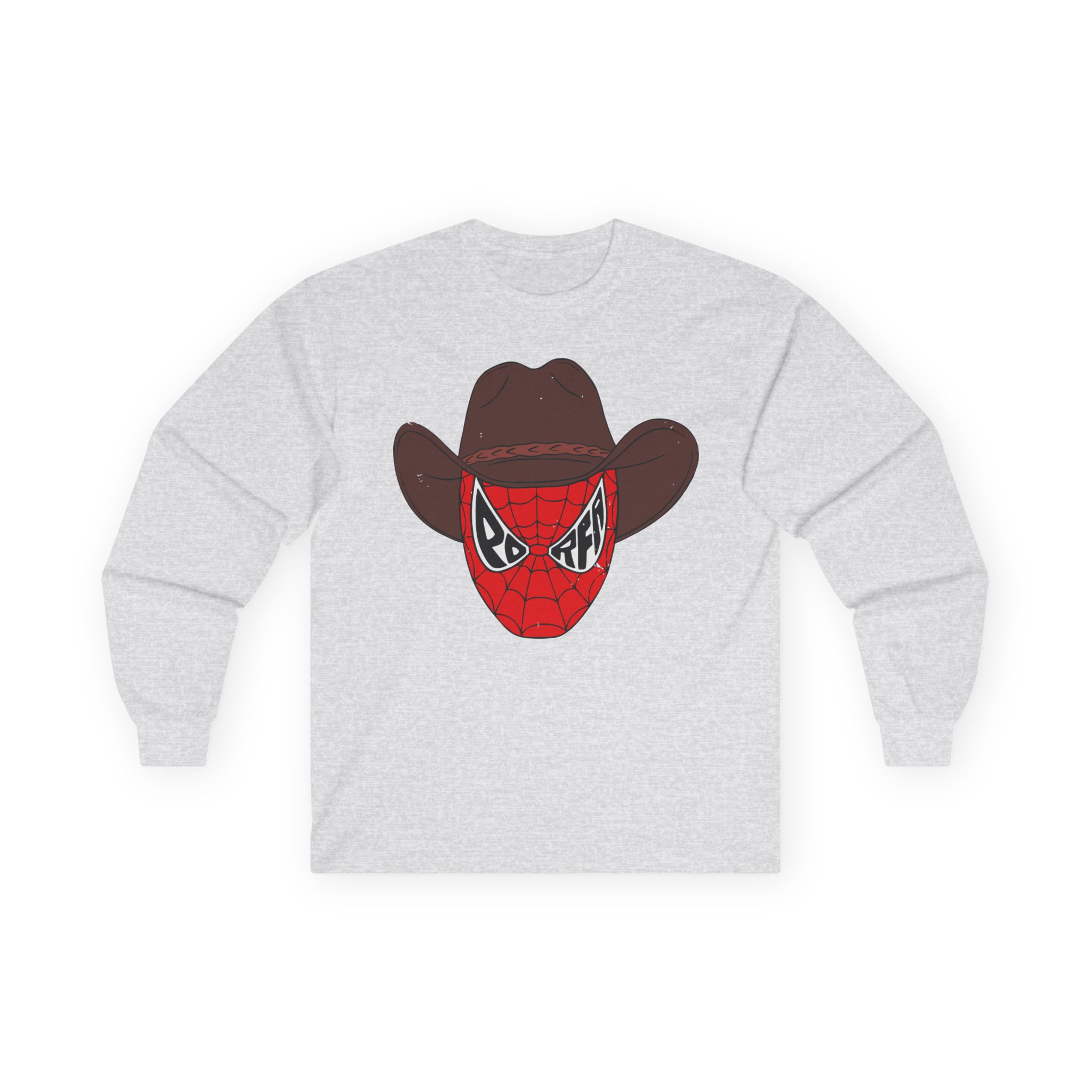 Porfa Spider Man Cowboy Hat Unisex Ultra Cotton Long Sleeve Tee