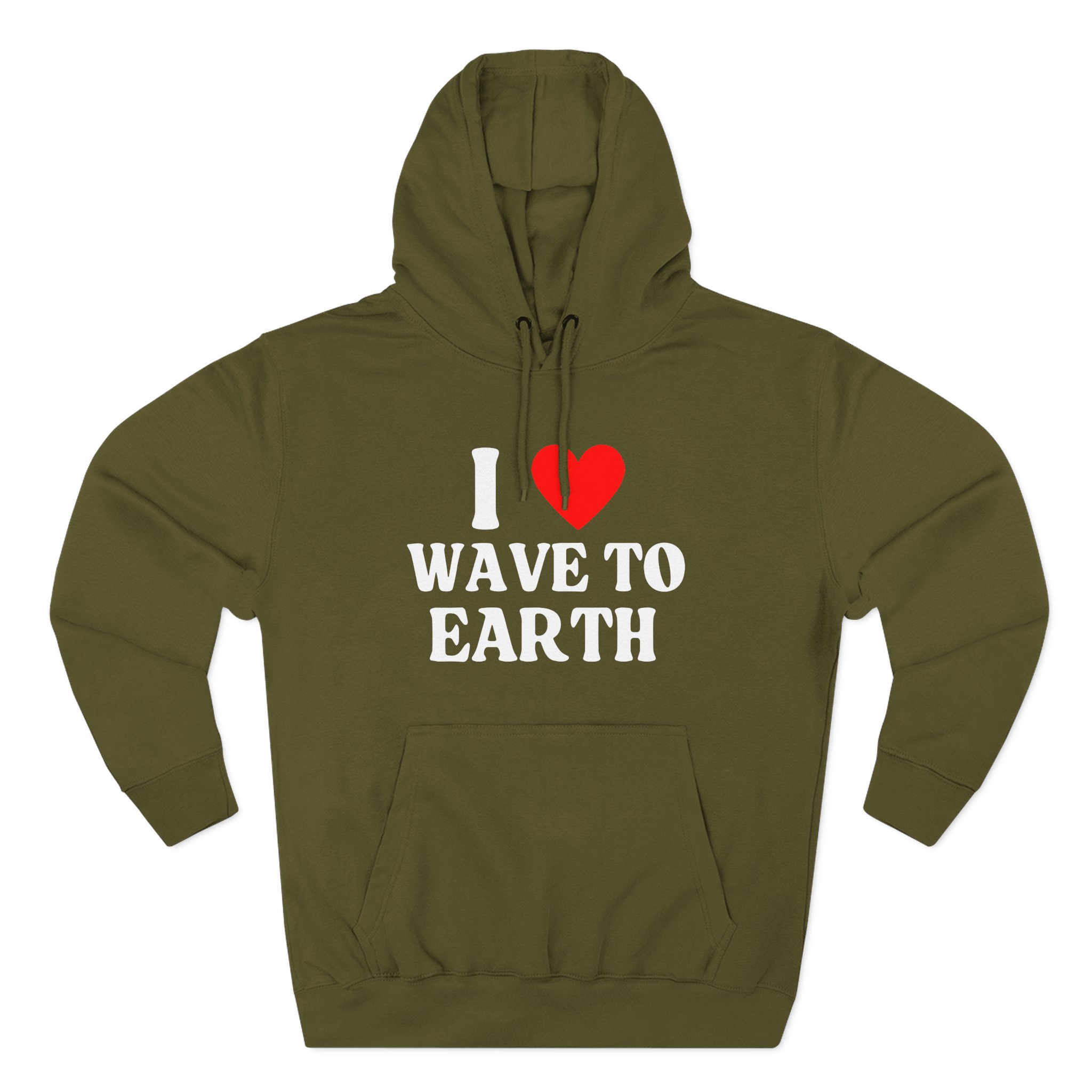 I Love Wave to Earth Three-Panel Fleece Hoodie
