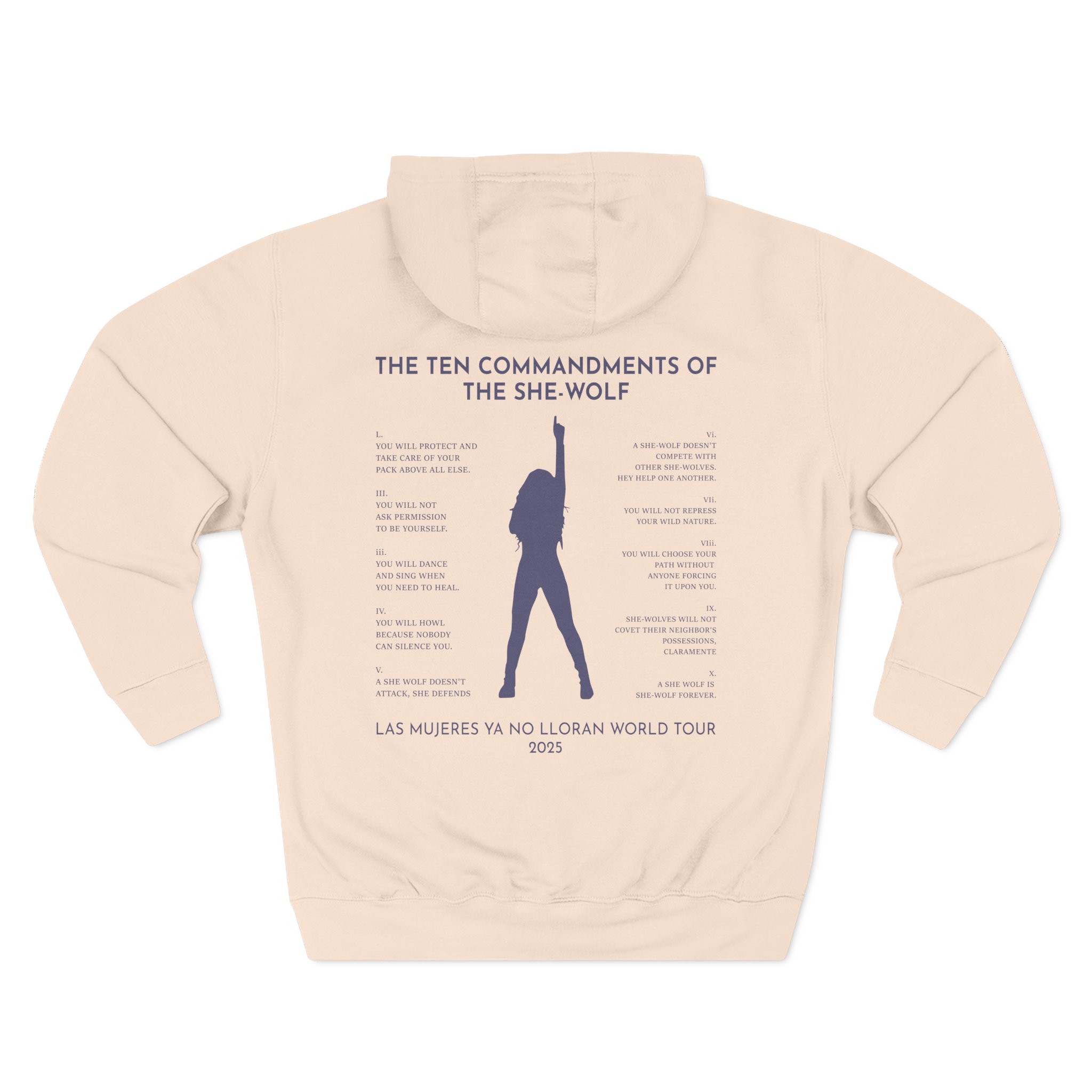 Shakira Commandments Three-Panel Fleece Hoodie