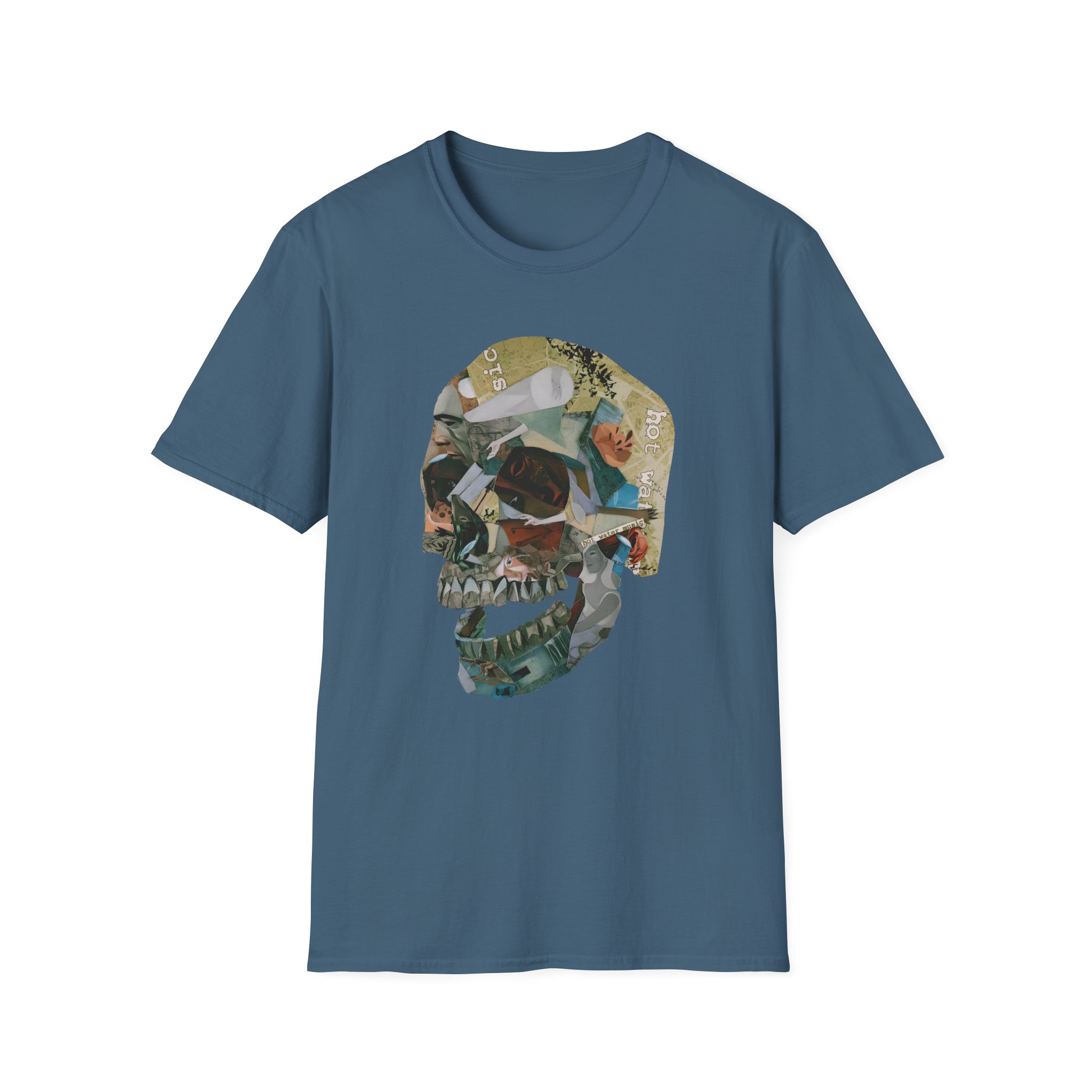 Hot Water Music Album Collage Skull Unisex Softstyle T-Shirt