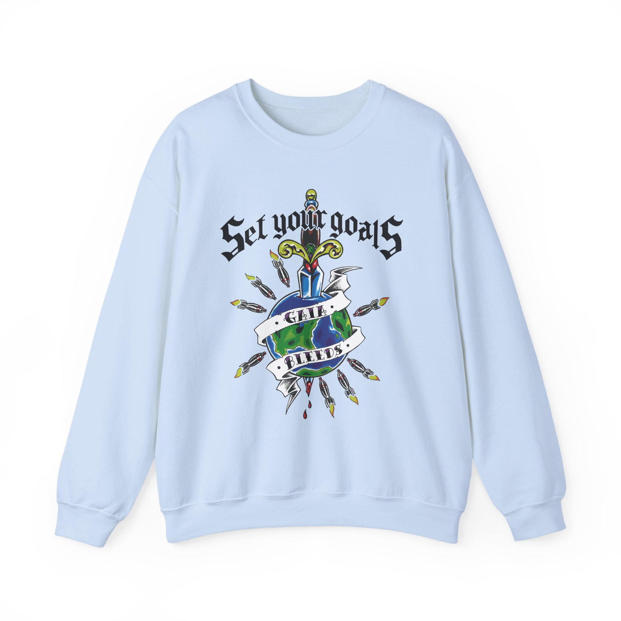 Set Your Goals Gaia Bleeds Unisex Heavy Blendâ„¢ Crewneck Sweatshirt