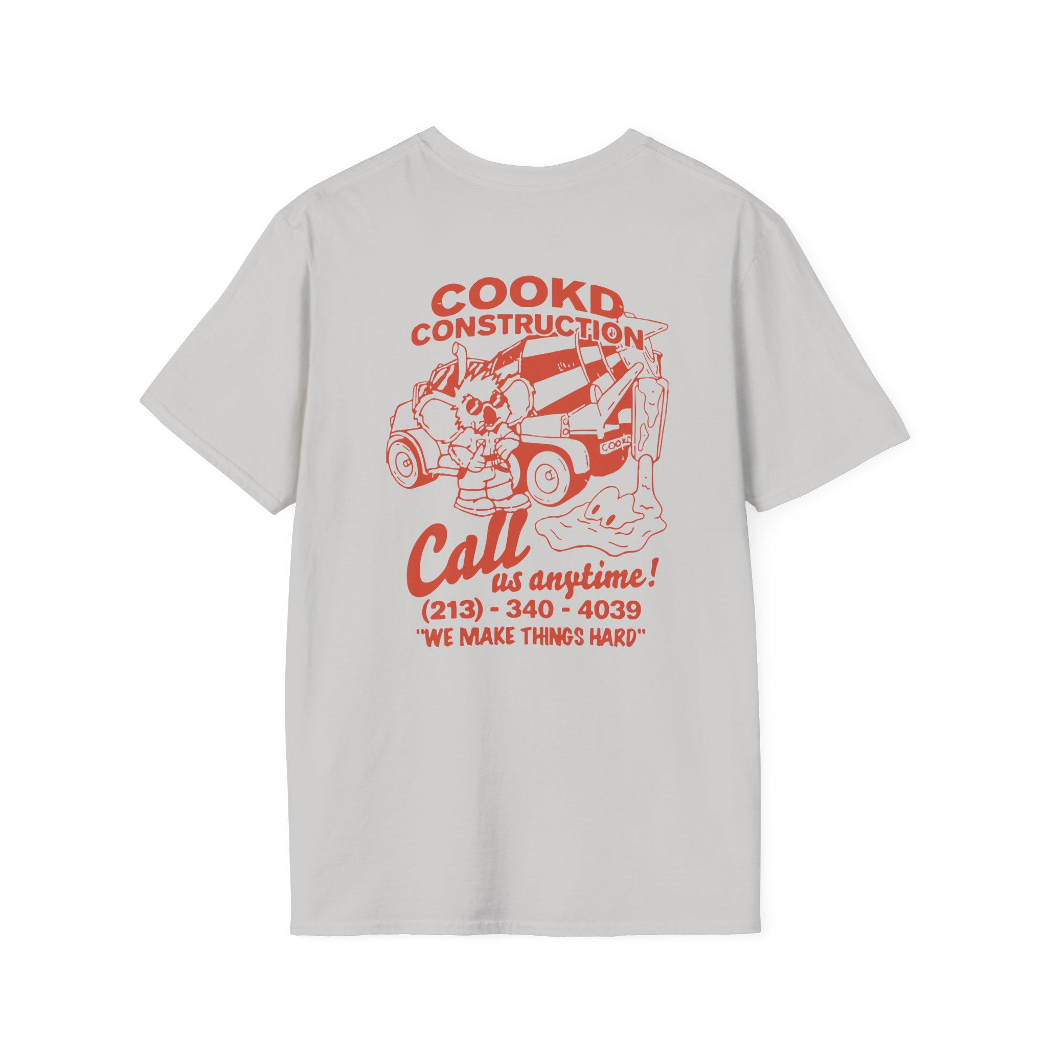 Cookd Construction Koala Unisex Softstyle T-Shirt
