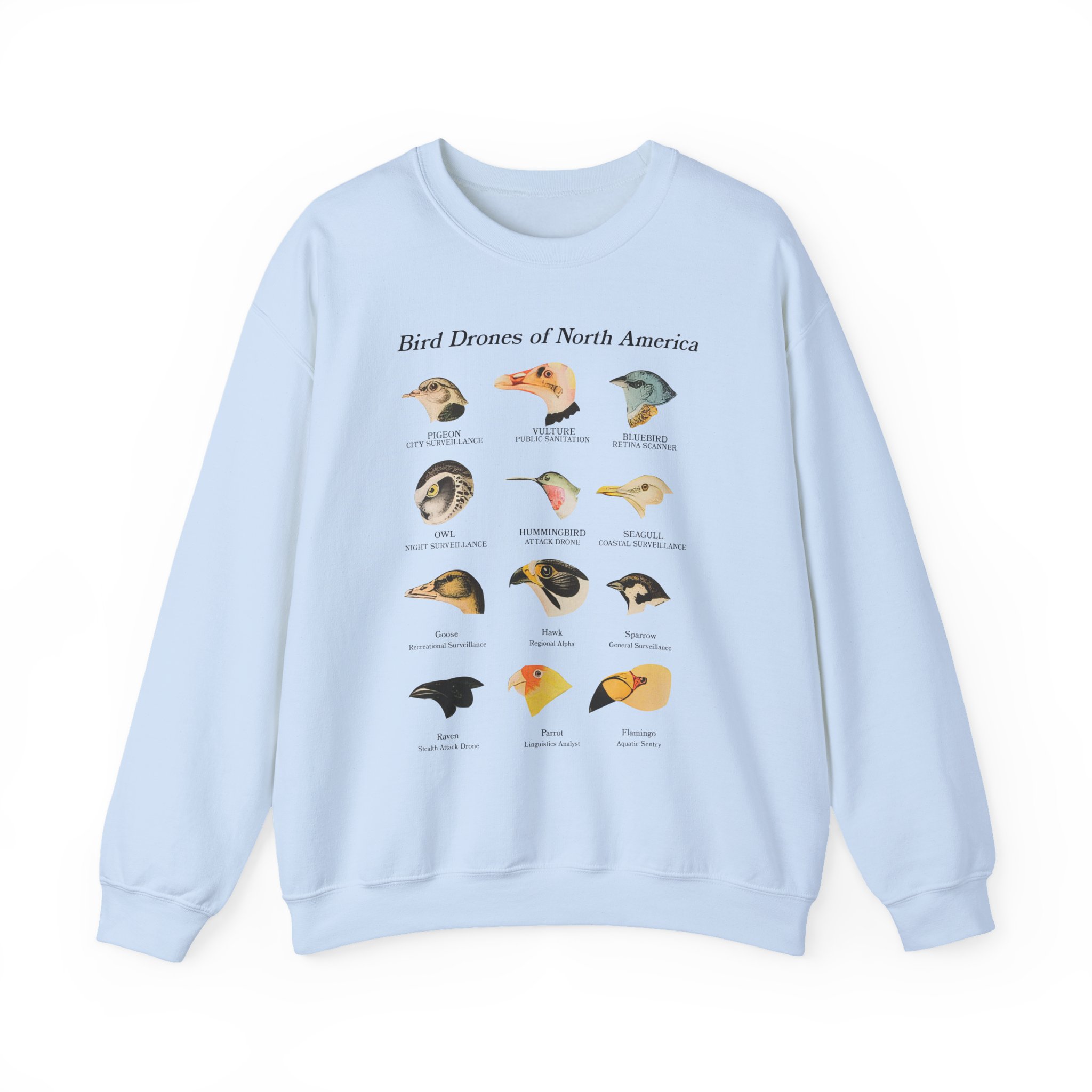 Birds Arent Real Bird Drones of North America Unisex Heavy Blendâ„¢ Crewneck Sweatshirt