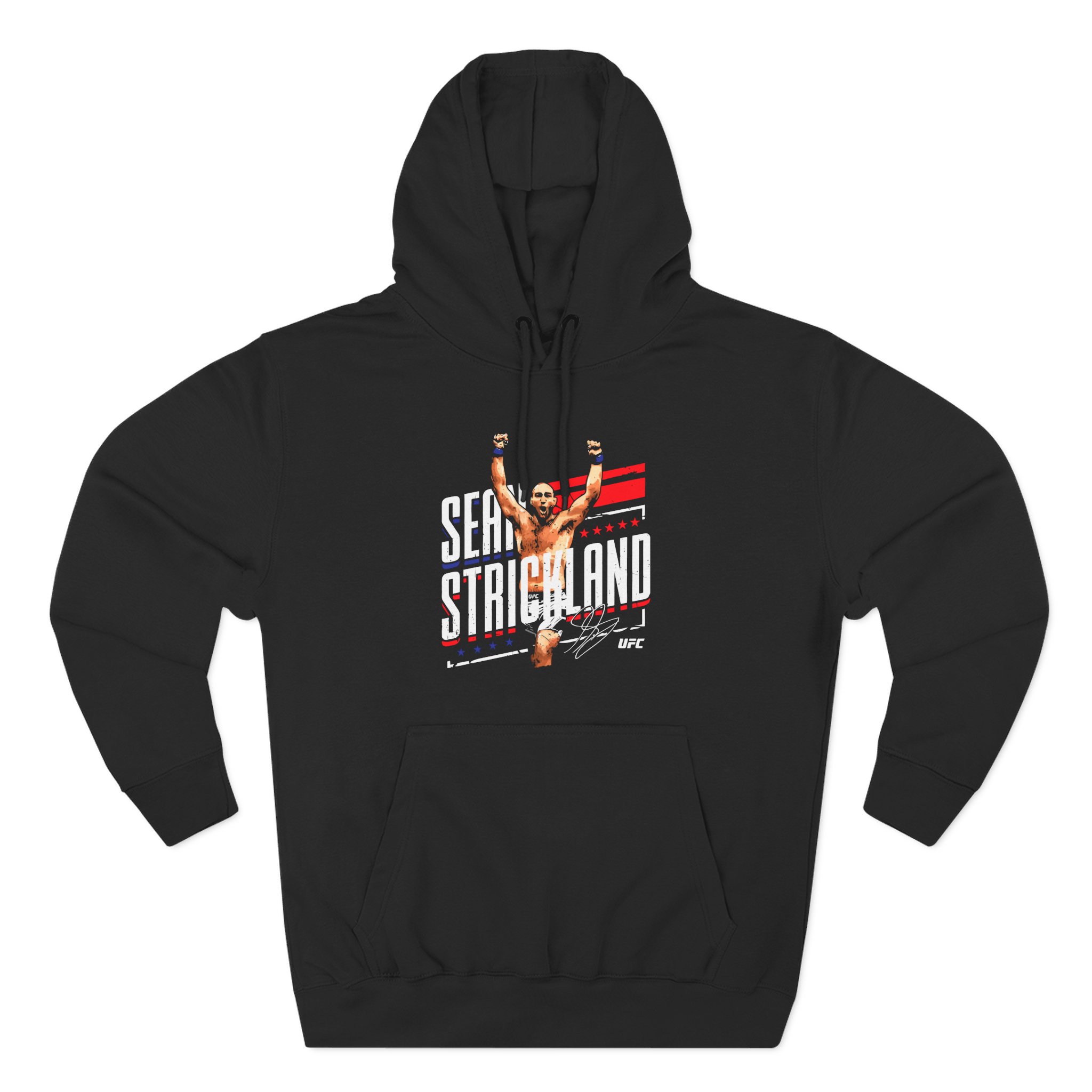 Sean Strickland Stars & Stripes Three-Panel Fleece Hoodie