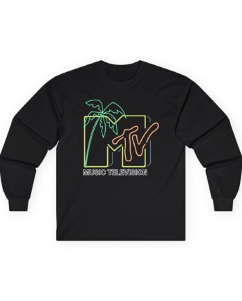 David Dobrik  Mtv Neon Light Logo Unisex Ultra Cotton Long Sleeve Tee