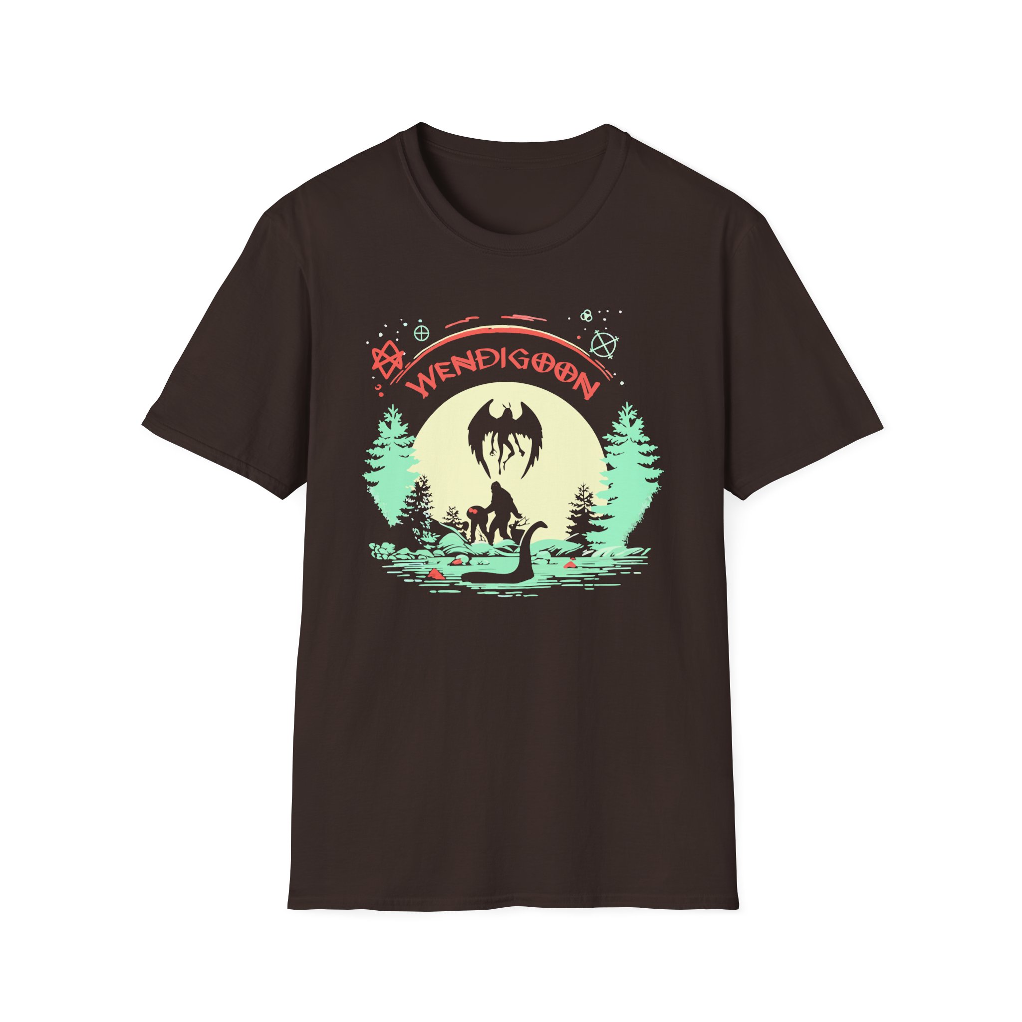 Wendigoon Cryptids on Tour Unisex Softstyle T-Shirt