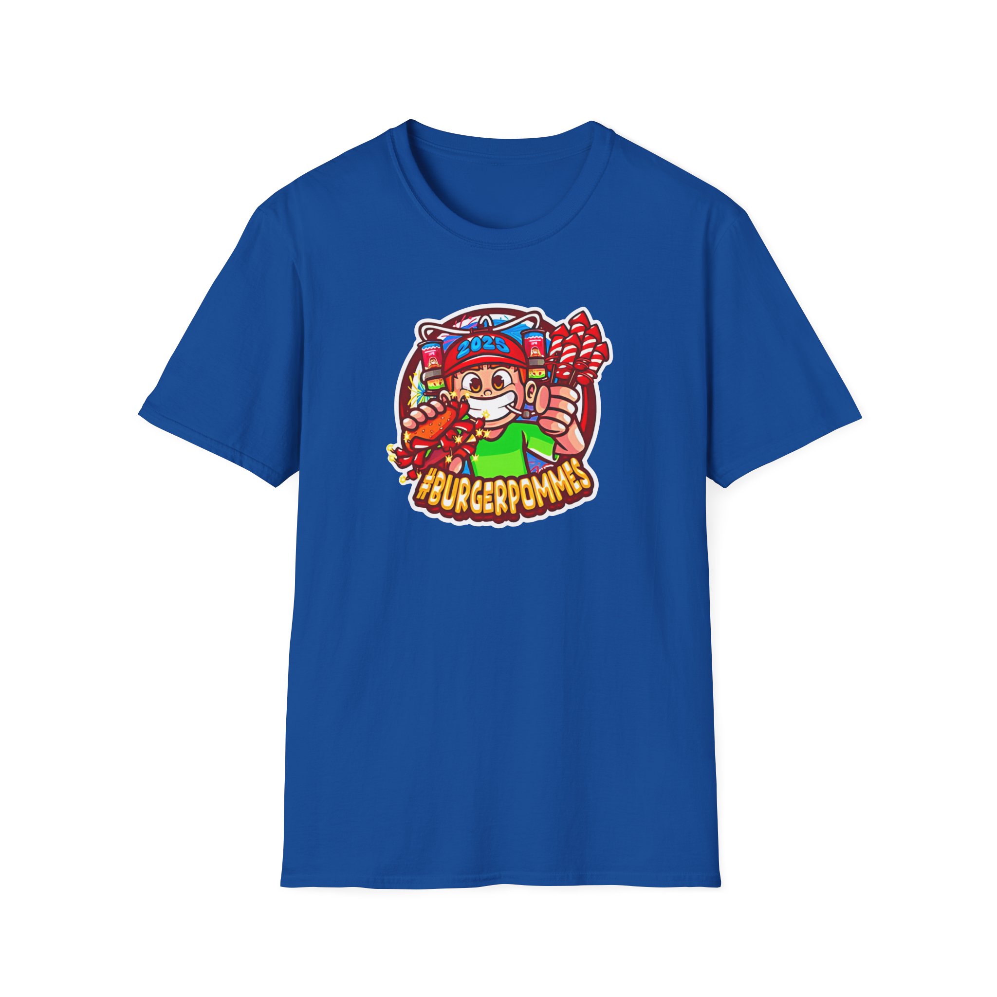 Burger Pommes Unisex Softstyle T-Shirt