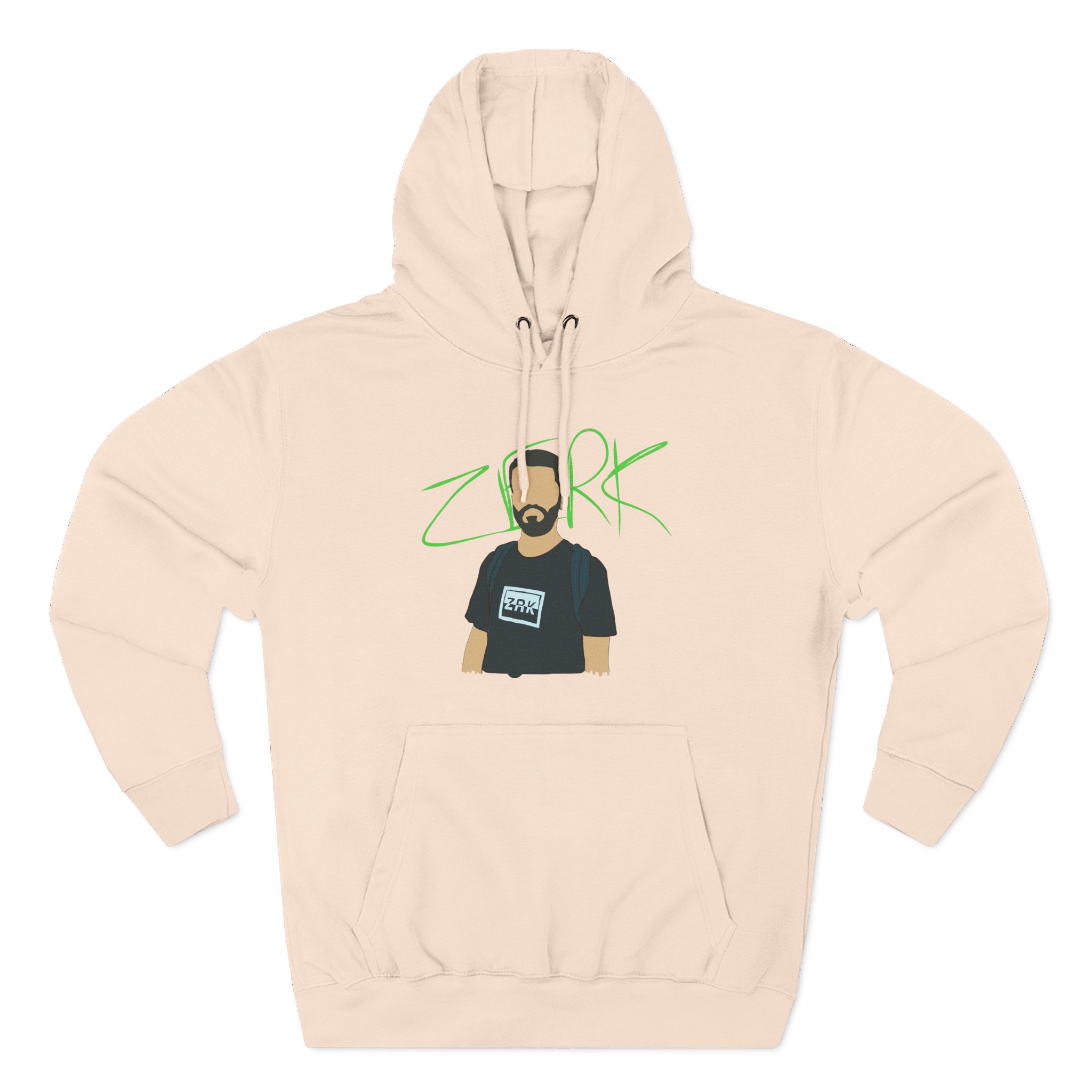 Zerkaa Profile Three-Panel Fleece Hoodie