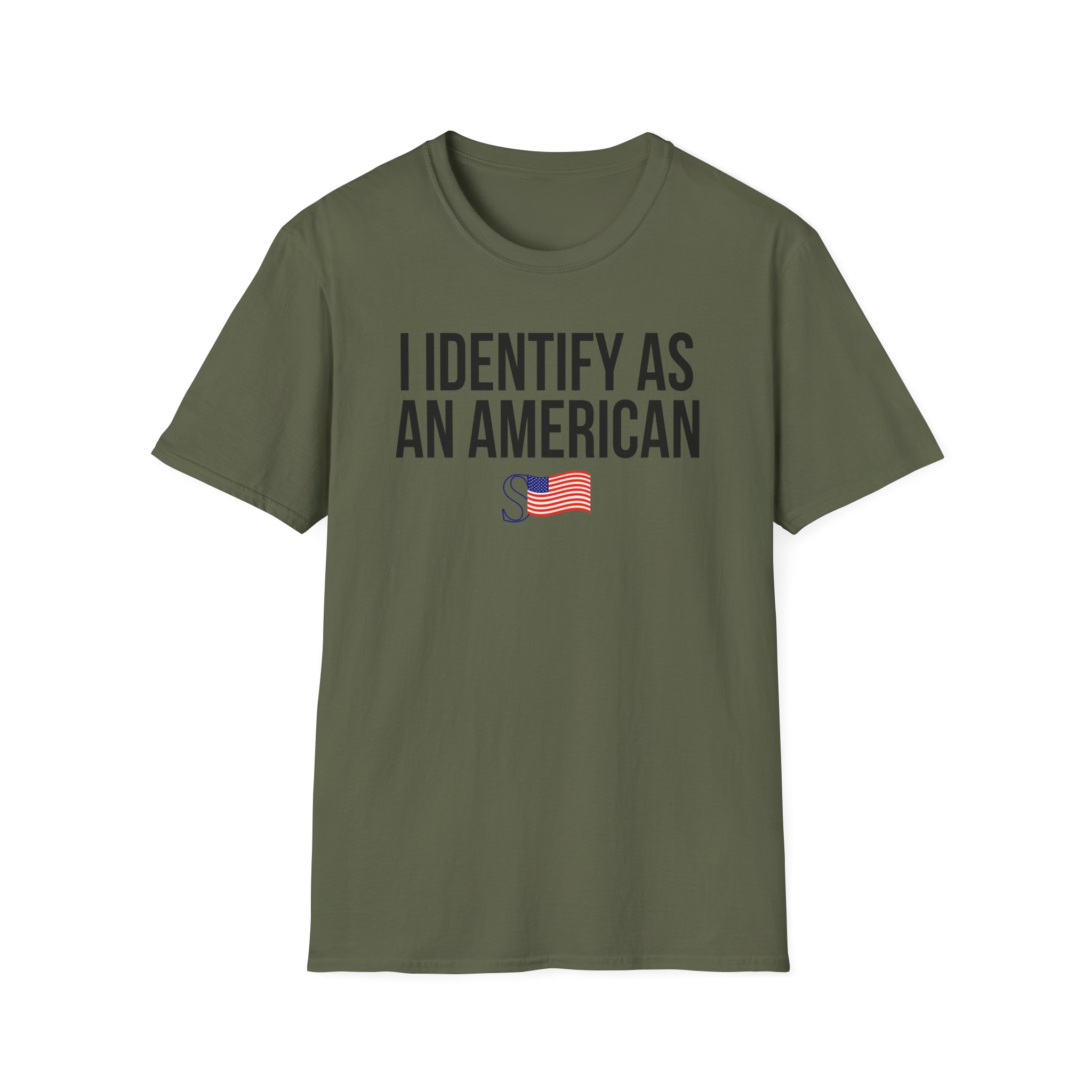 Sean Strickland I Identify as an American Unisex Softstyle T-Shirt