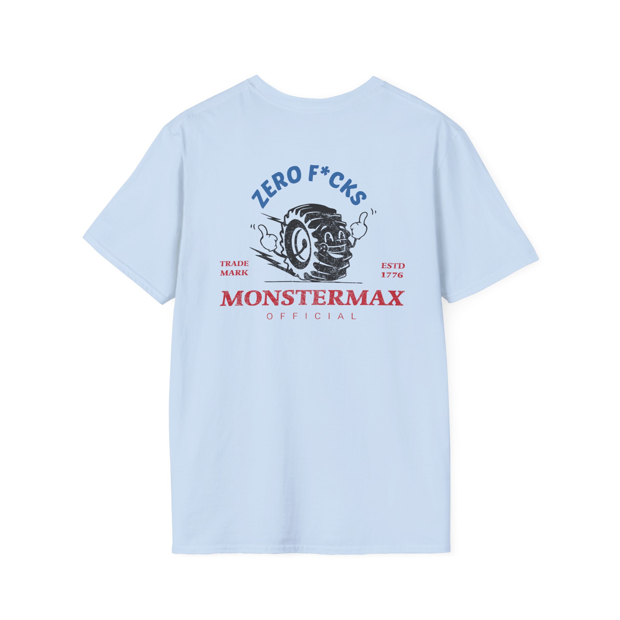 Monstermax Zero Fucks Unisex Softstyle T-Shirt