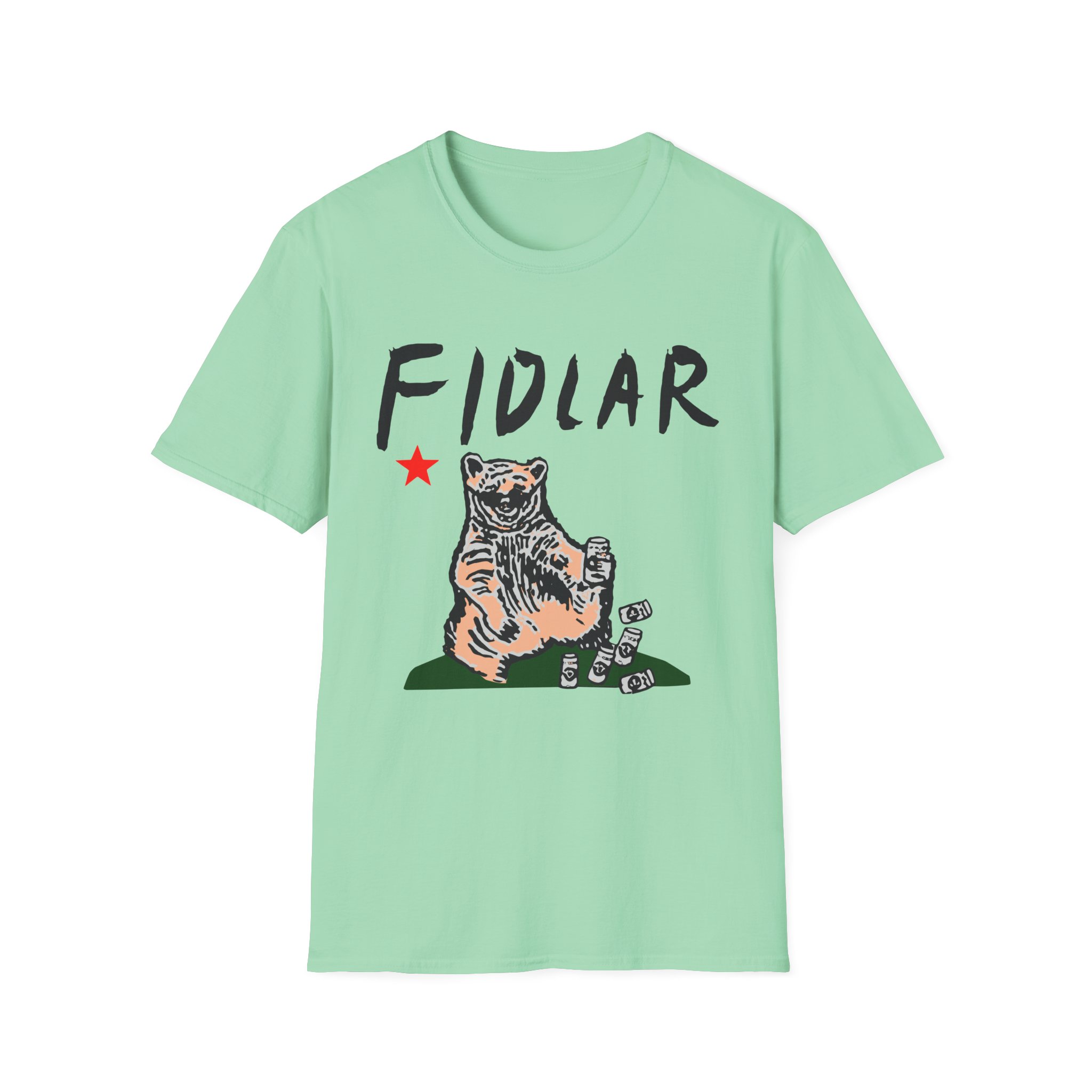 California Bear Drink Cheap Beer Fidlar Unisex Softstyle T-Shirt