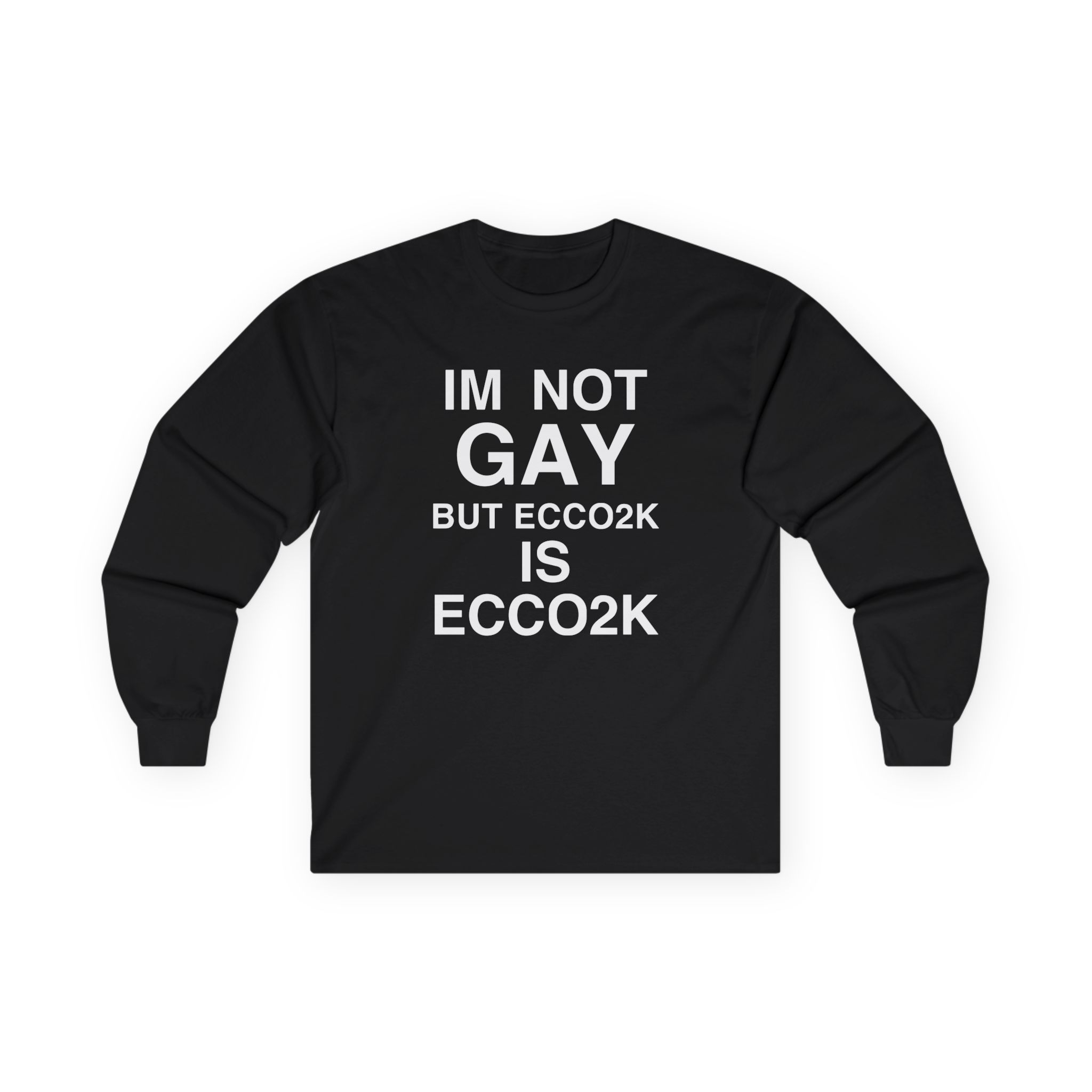 Ecco2k, I’m Not Gay but Ecco2k is Ecco2k Unisex Ultra Cotton Long Sleeve Tee