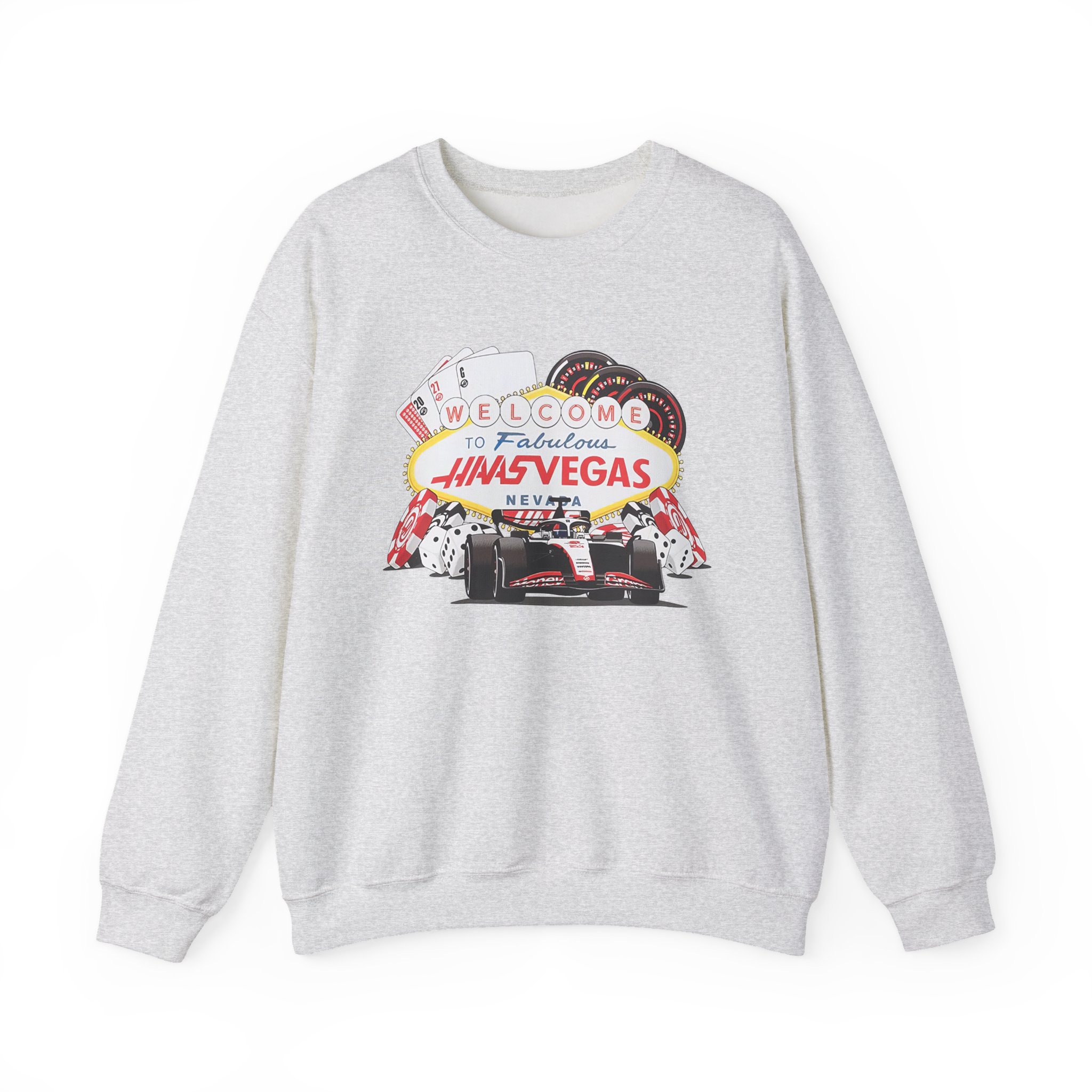 Haas F1 Las Vegas Gp Unisex Heavy Blendâ„¢ Crewneck Sweatshirt
