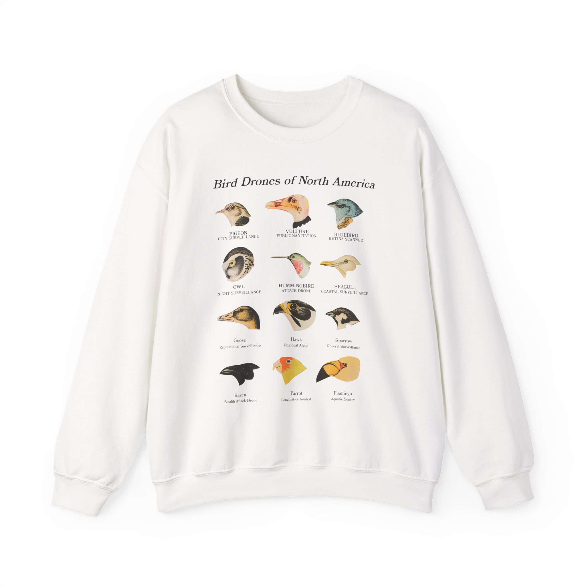 Birds Arent Real Bird Drones of North America Unisex Heavy Blendâ„¢ Crewneck Sweatshirt