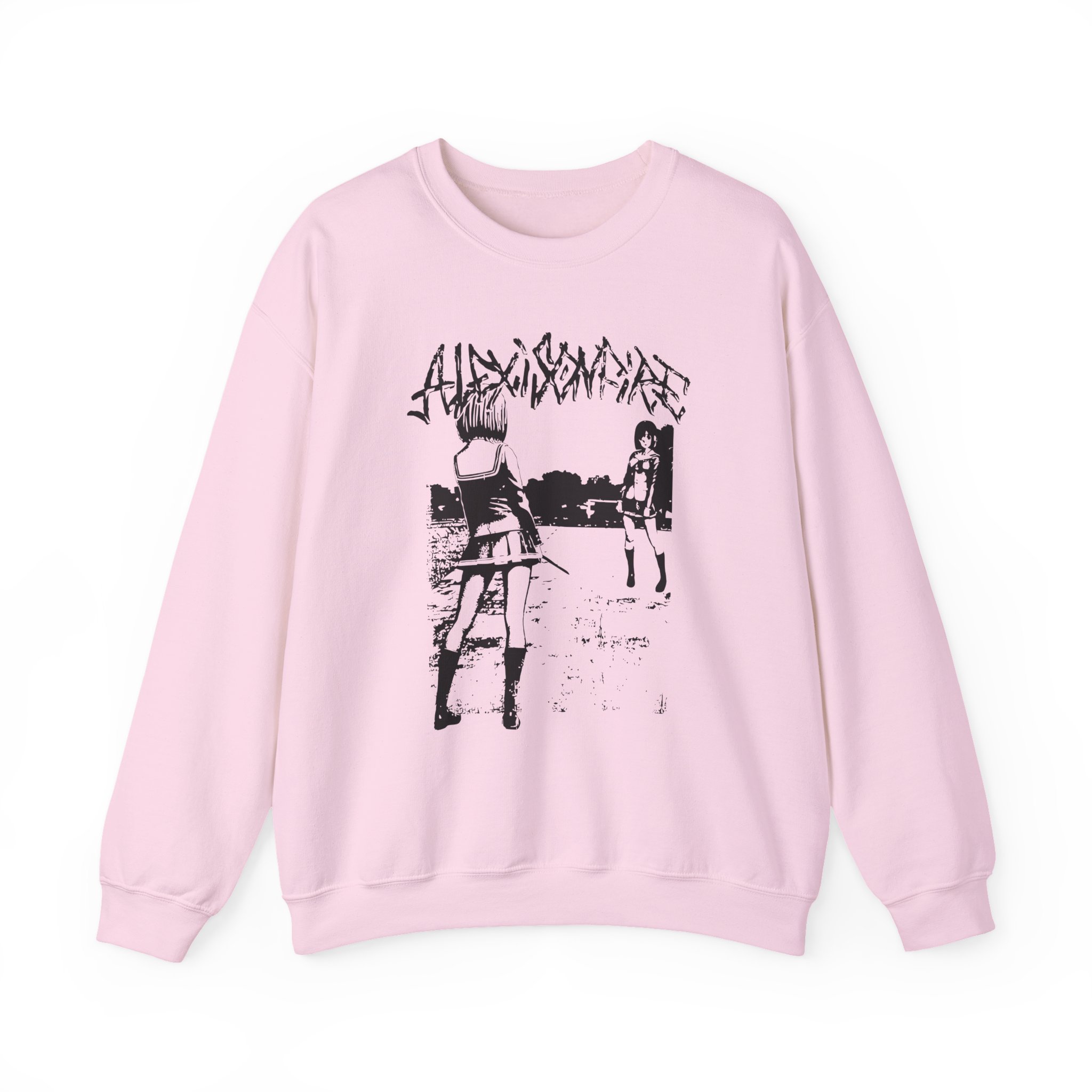 Alexisonfire Anime Knife Fight Unisex Heavy Blendâ„¢ Crewneck Sweatshirt