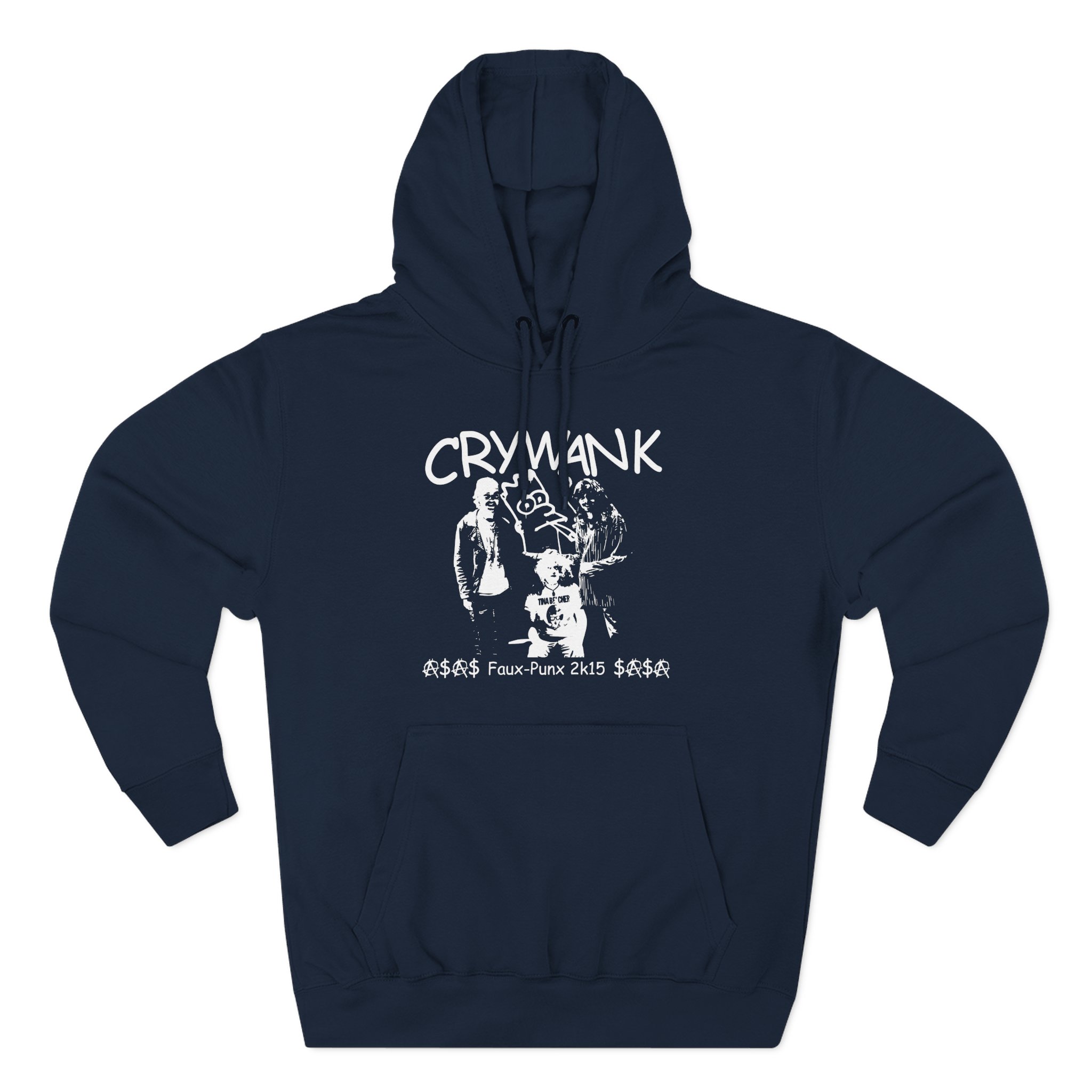 Crywank Three-Panel Fleece Hoodie