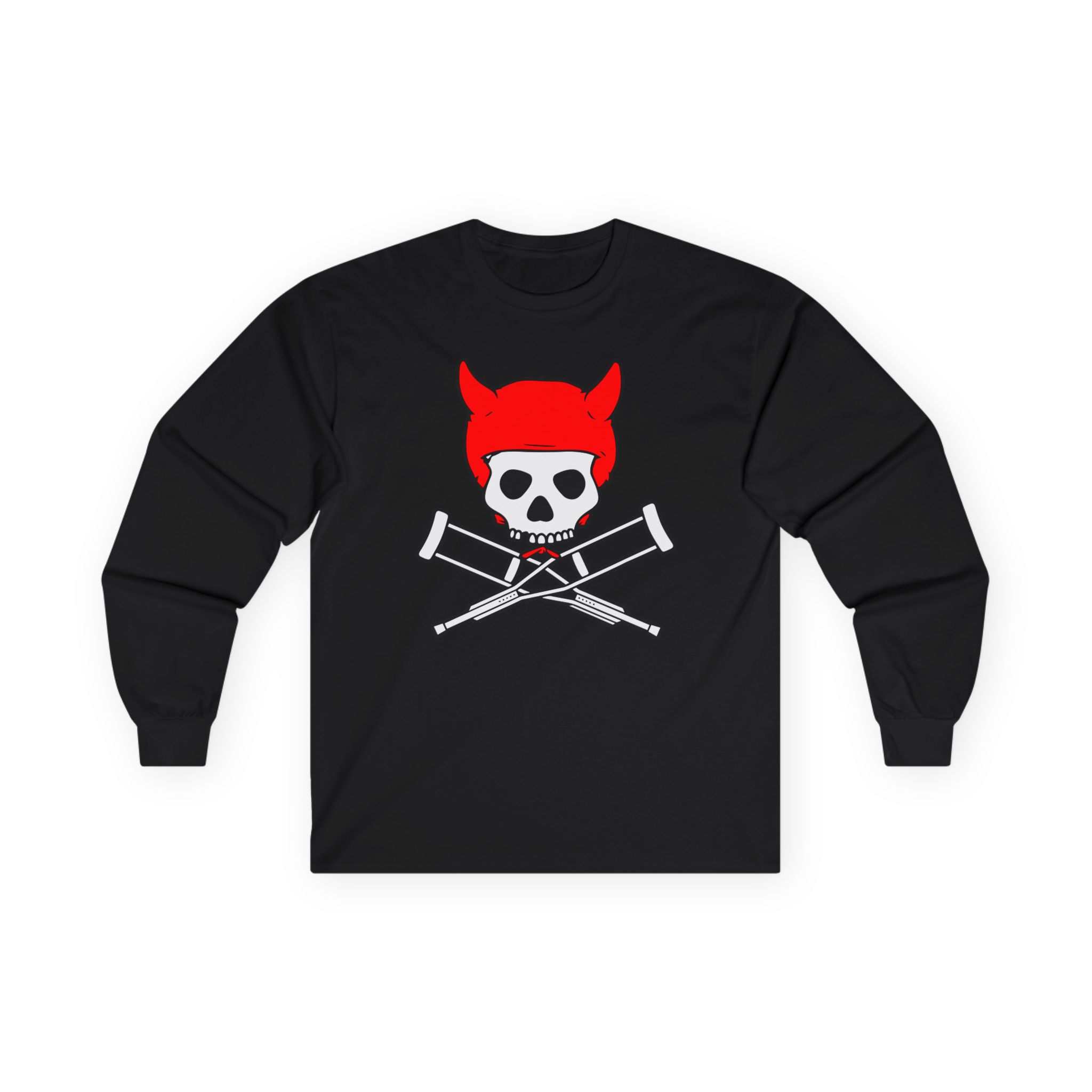 Jackass Devil Horns Skull & Crossbones Unisex Ultra Cotton Long Sleeve Tee