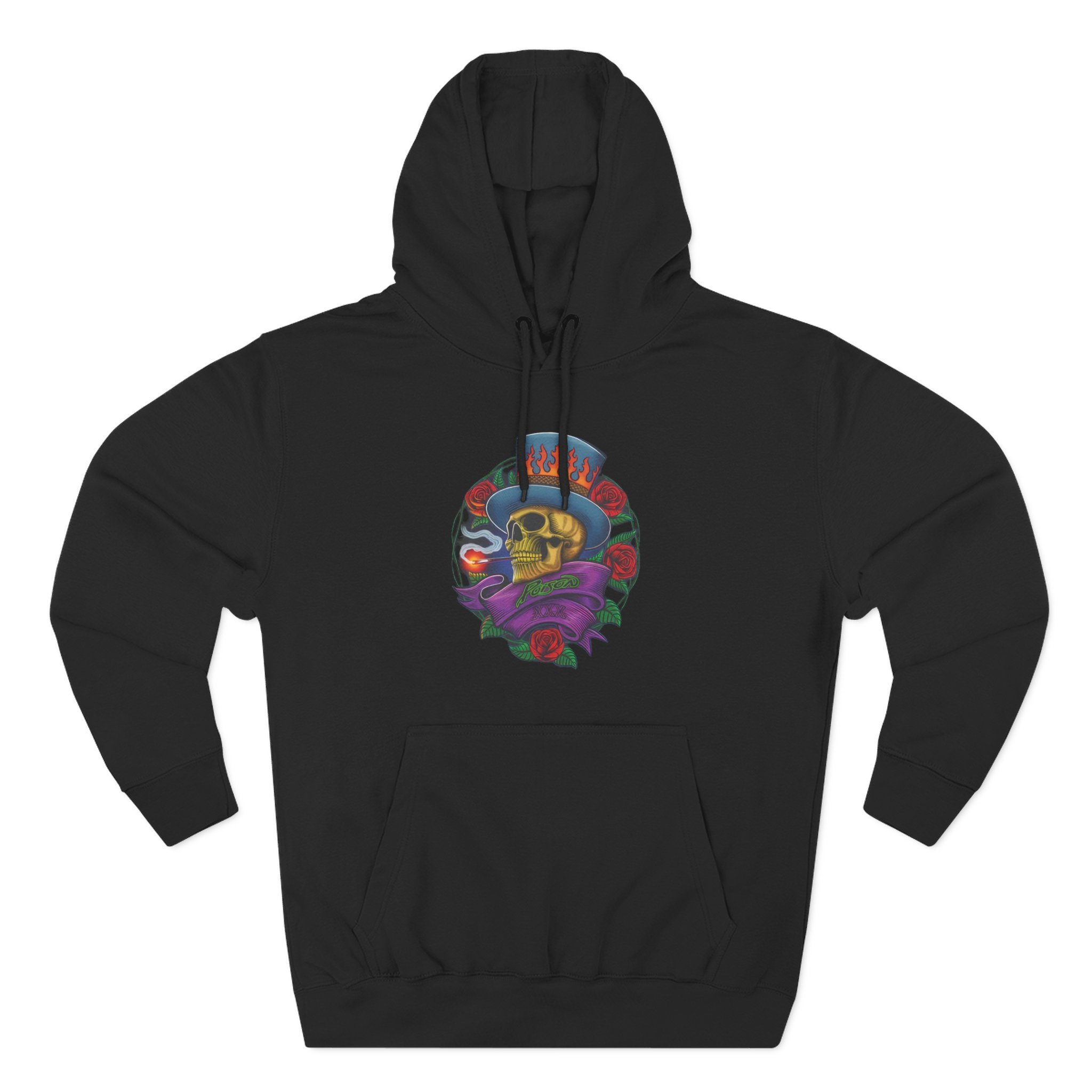 Poison Skull Three-Panel Fleece Hoodie