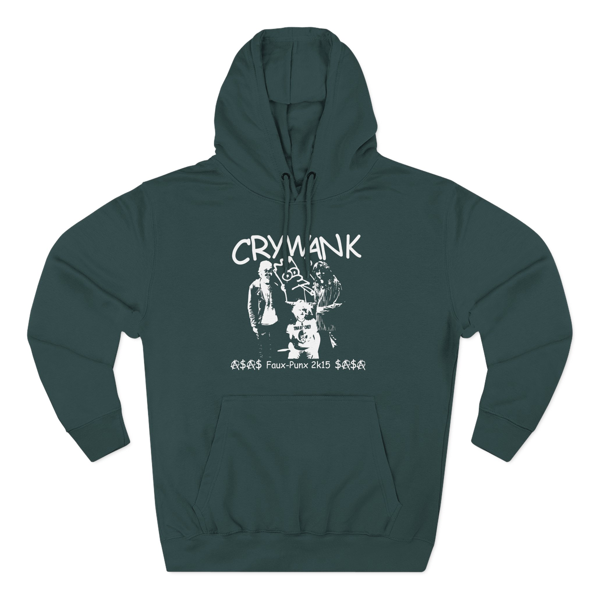 Crywank Three-Panel Fleece Hoodie