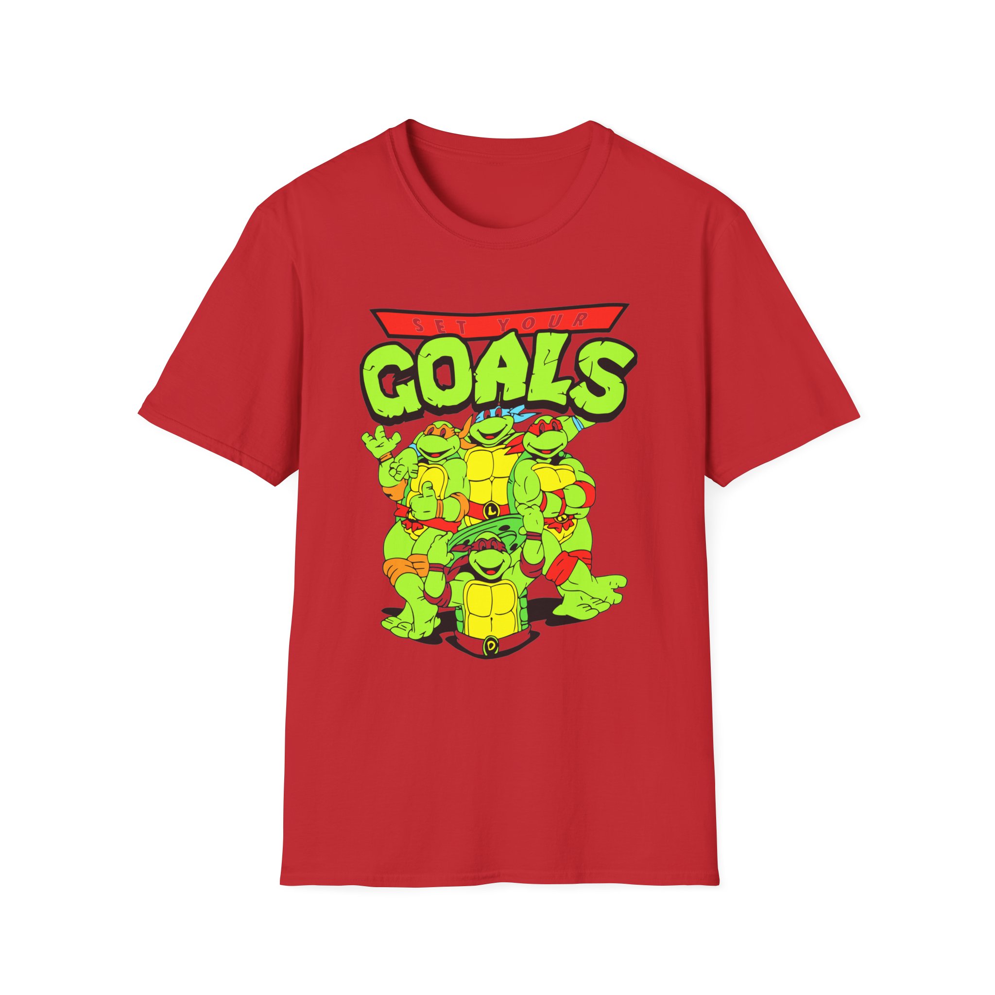 Set Your Goals Ninja Turtles Unisex Softstyle T-Shirt
