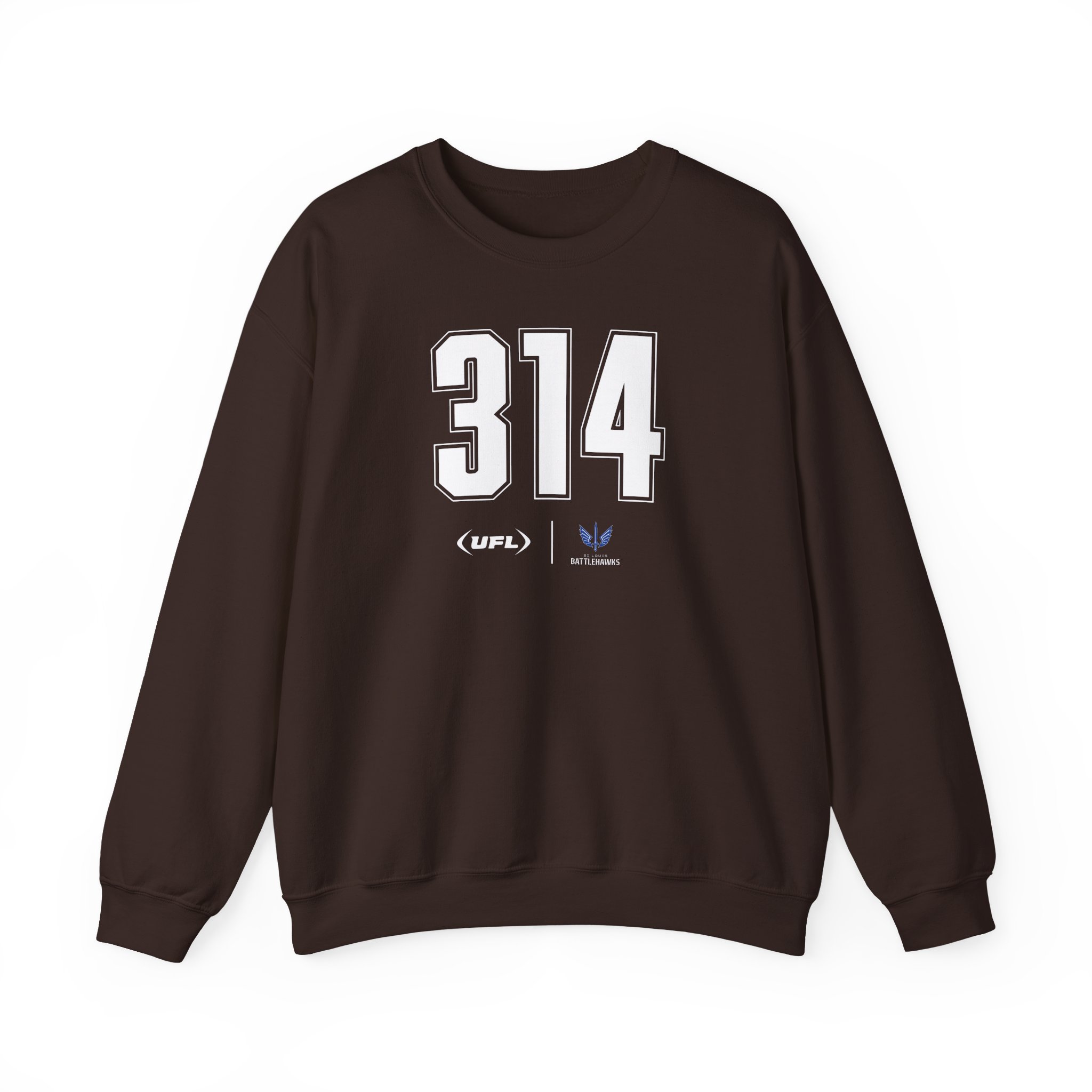 St. Louis Battlehawks Area Code Unisex Heavy Blendâ„¢ Crewneck Sweatshirt