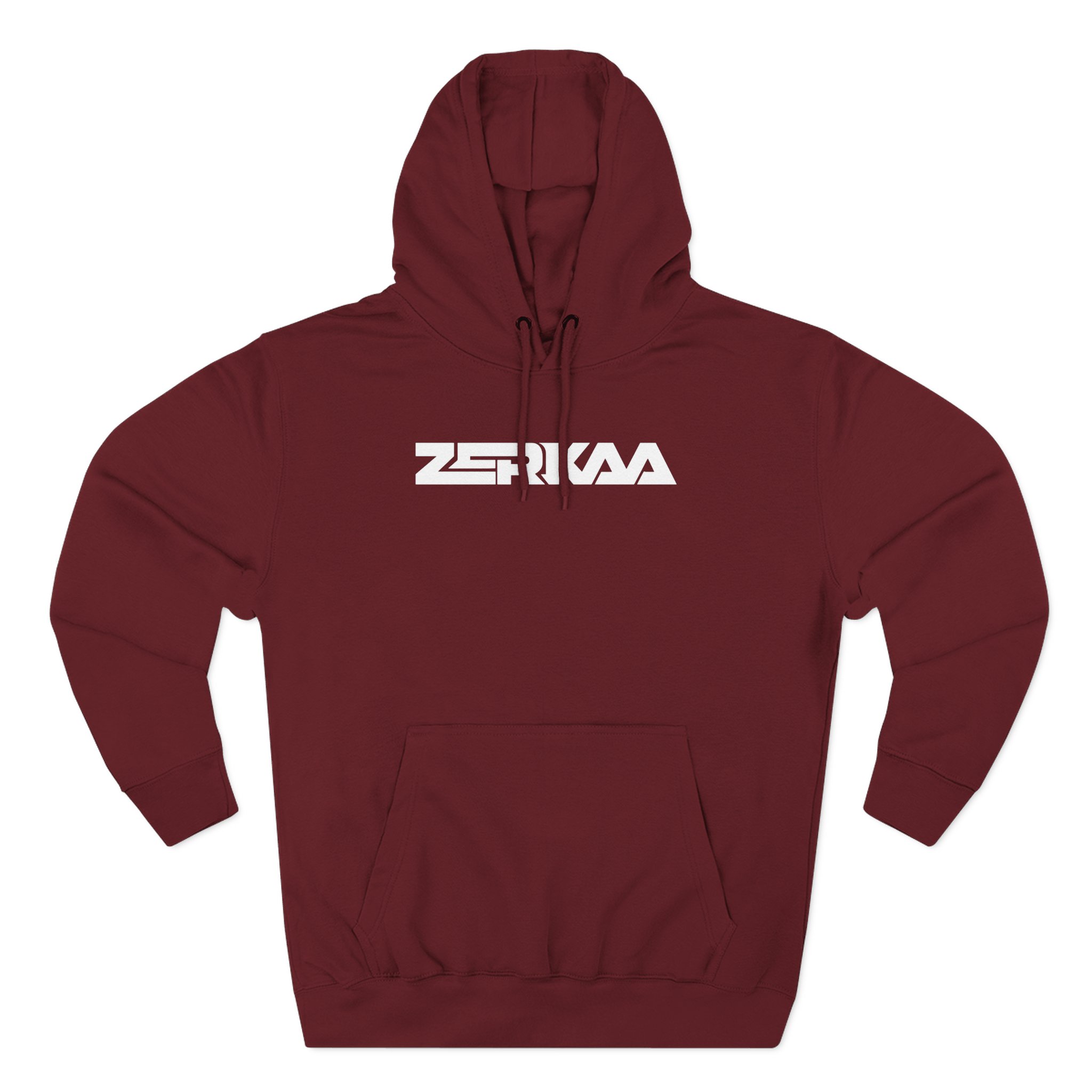 Zerkaa Youtube Logo Three-Panel Fleece Hoodie