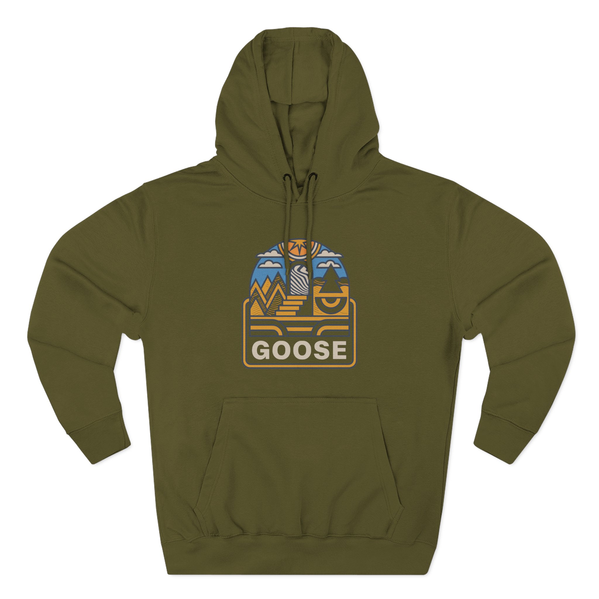 Goose Trippy Staircase Three-Panel Fleece Hoodie