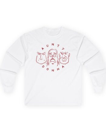 Aunty Donna White Faces Unisex Ultra Cotton Long Sleeve Tee