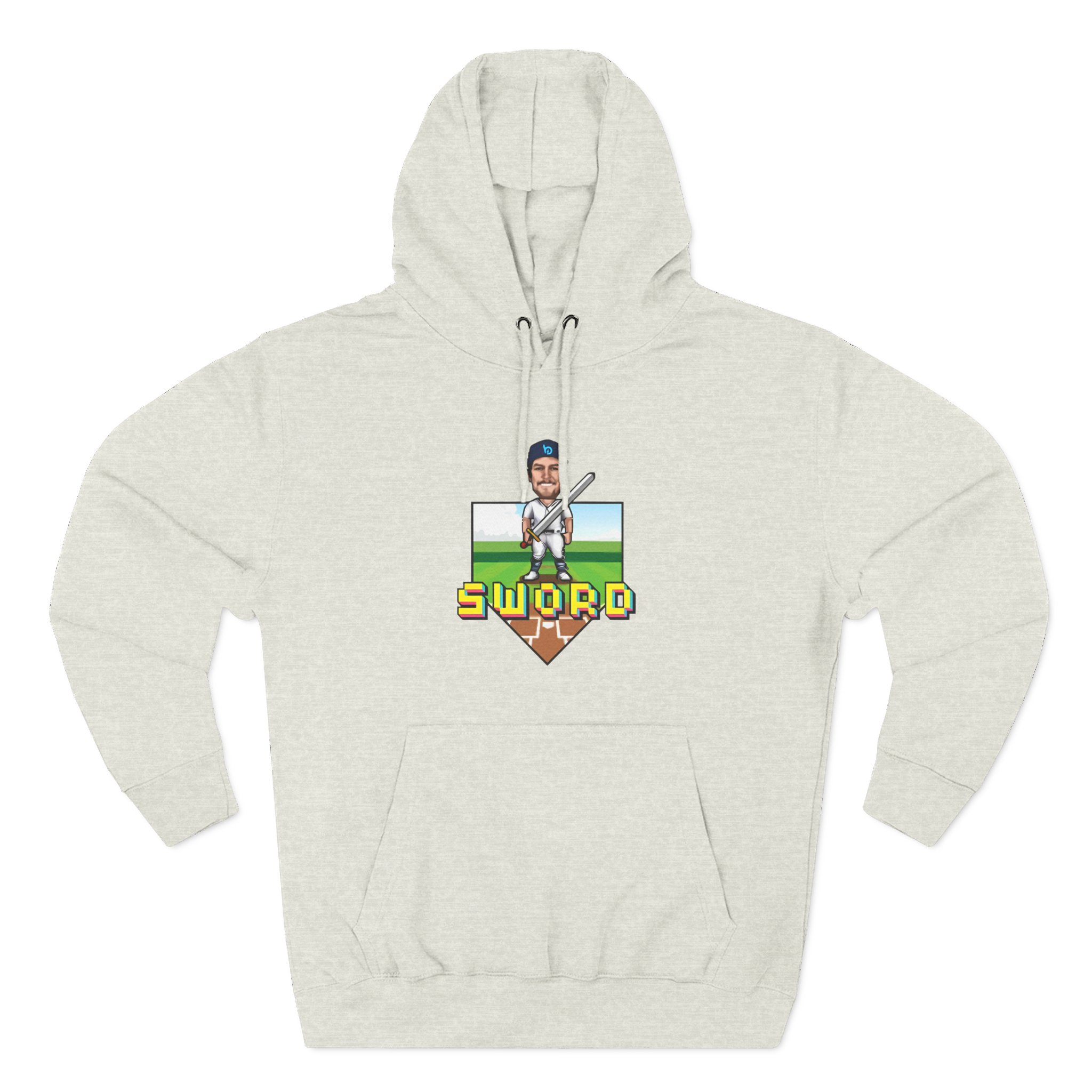 Trevor Bauer Sword Pixel Art Three-Panel Fleece Hoodie