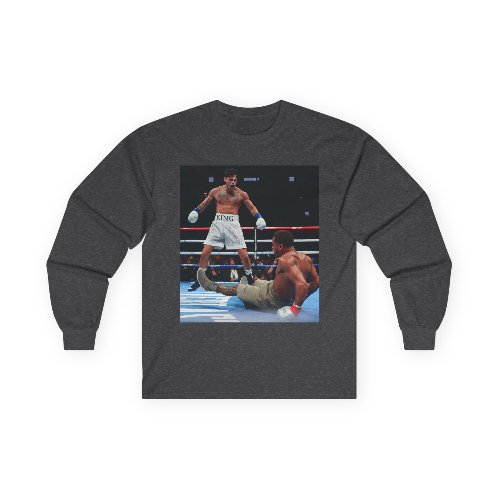 Ryan Garcia Knocks Down Devin Haney Unisex Ultra Cotton Long Sleeve Tee