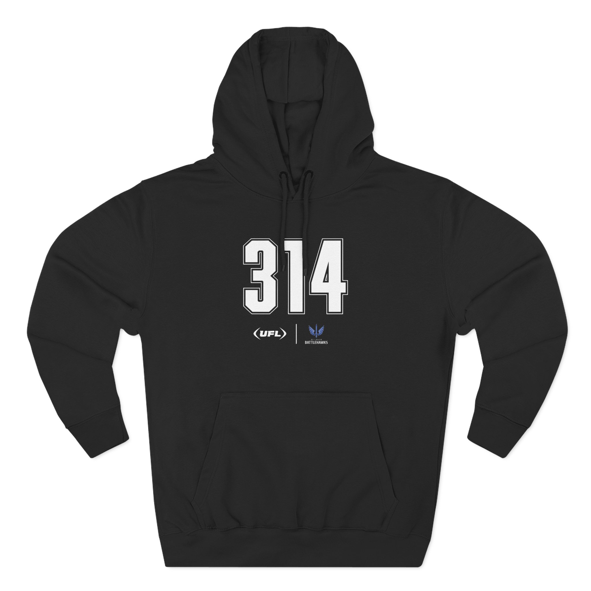 St. Louis Battlehawks Area Code Three-Panel Fleece Hoodie
