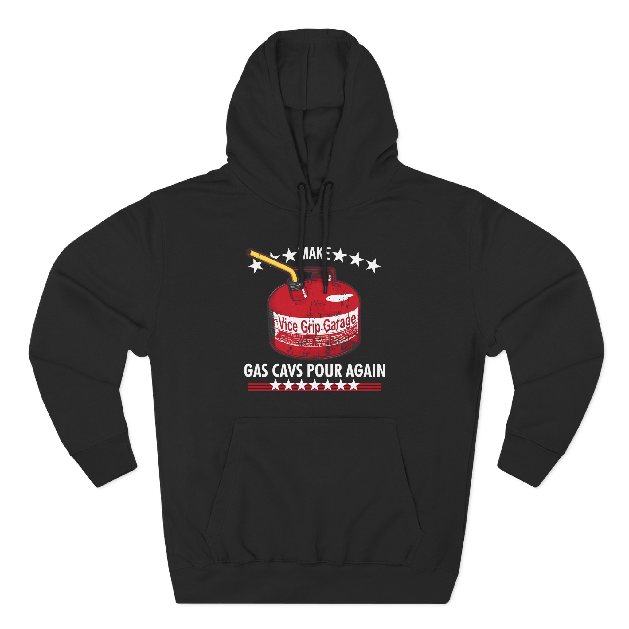 Vicegripgarage Gas Can Three-Panel Fleece Hoodie