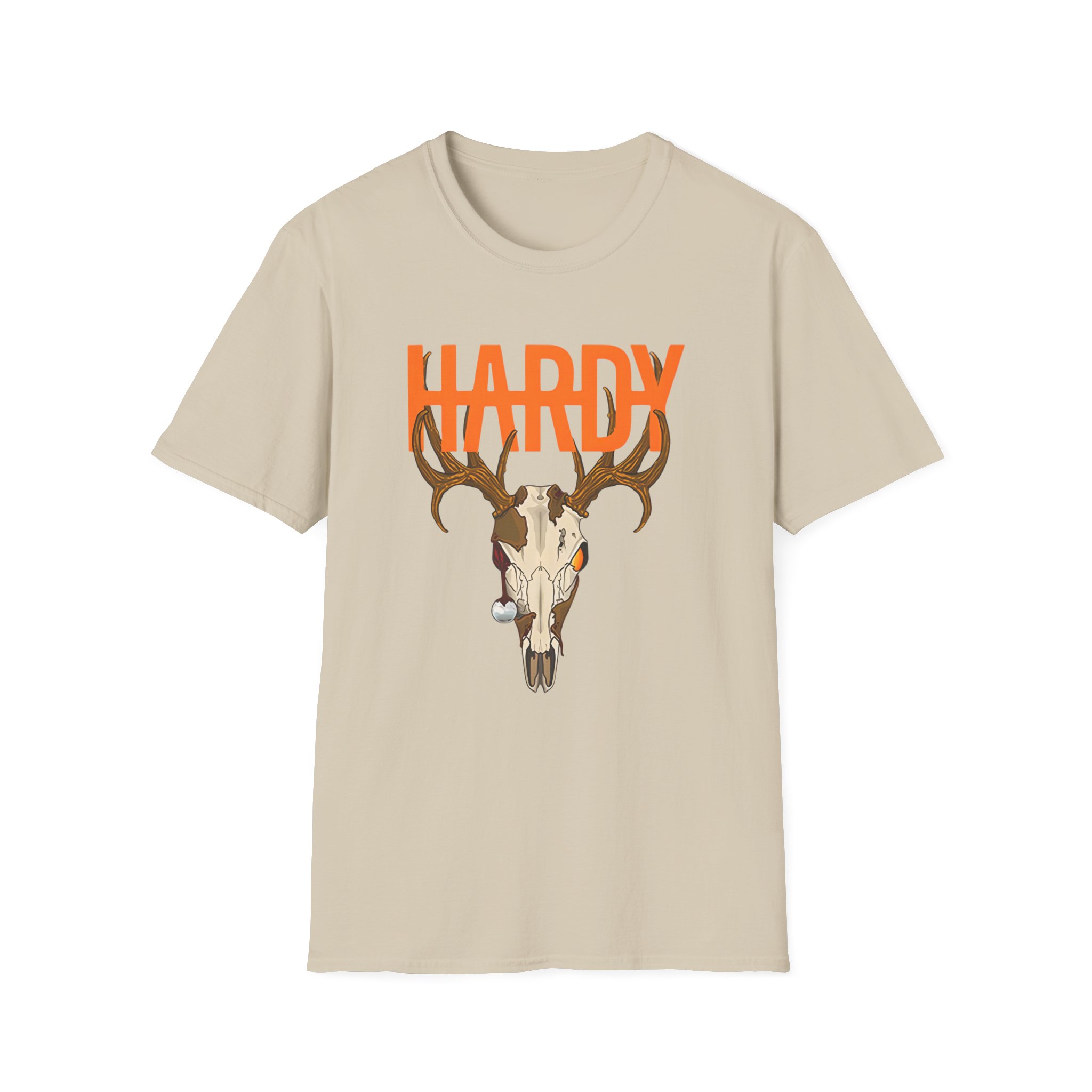 Hardy Deer Skull Unisex Softstyle T-Shirt
