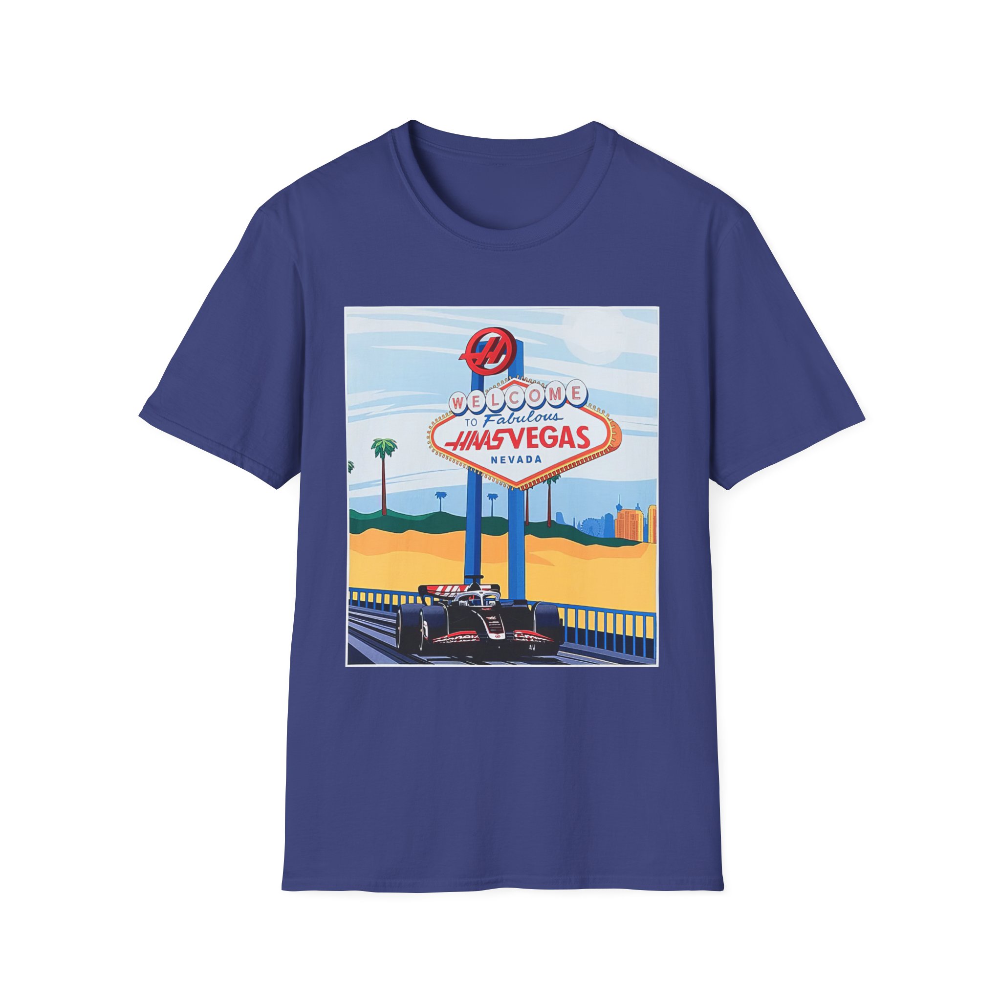 Haas F1 Las vegas Gp Unisex Softstyle T-Shirt