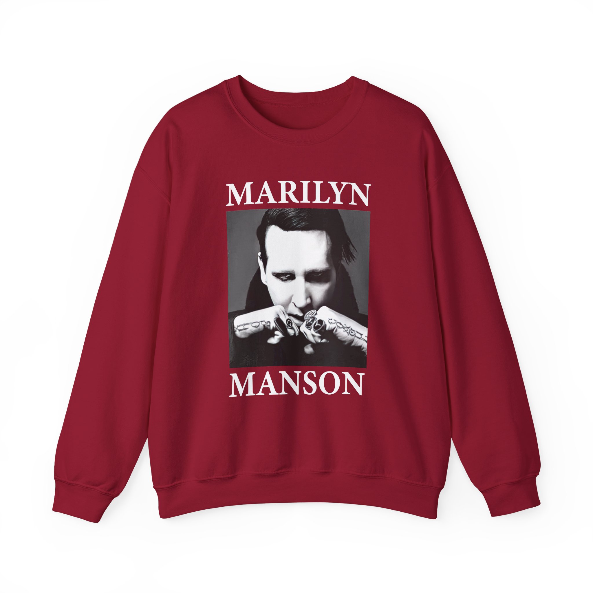 Marilyn Manson Fists Amplified Unisex Heavy Blendâ„¢ Crewneck Sweatshirt