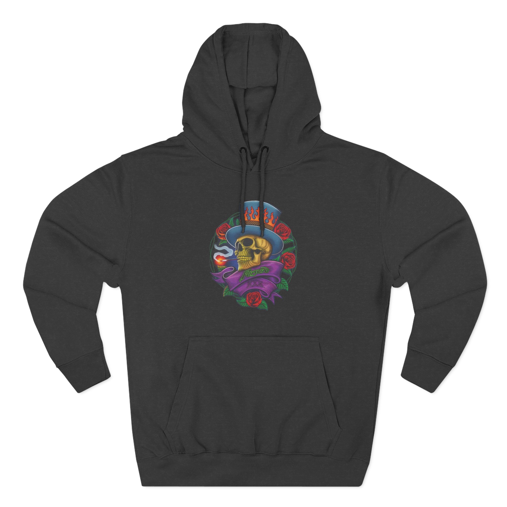 Poison Skull Three-Panel Fleece Hoodie