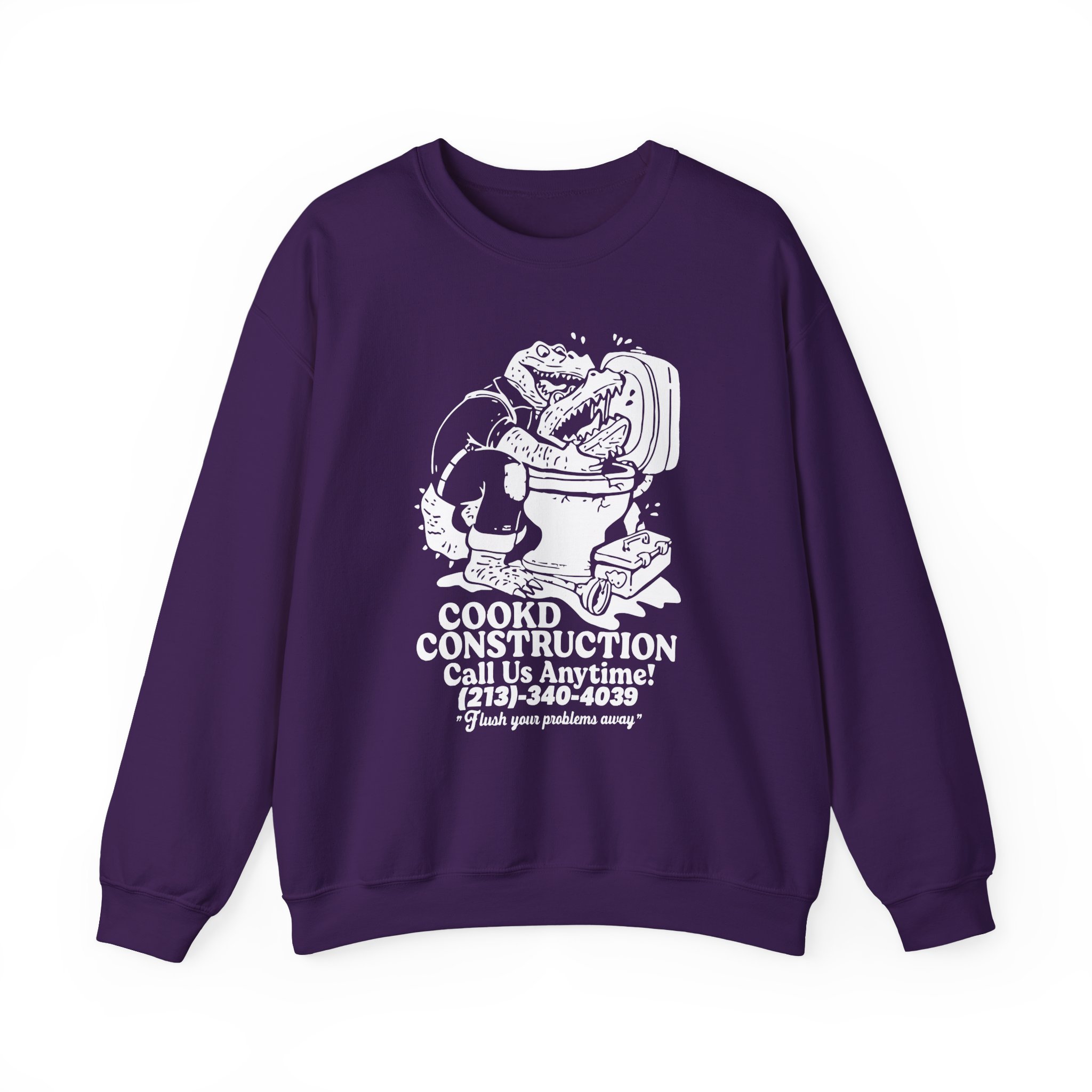 Lazarbeam Cookd Construction Call Us Anytime Unisex Heavy Blendâ„¢ Crewneck Sweatshirt
