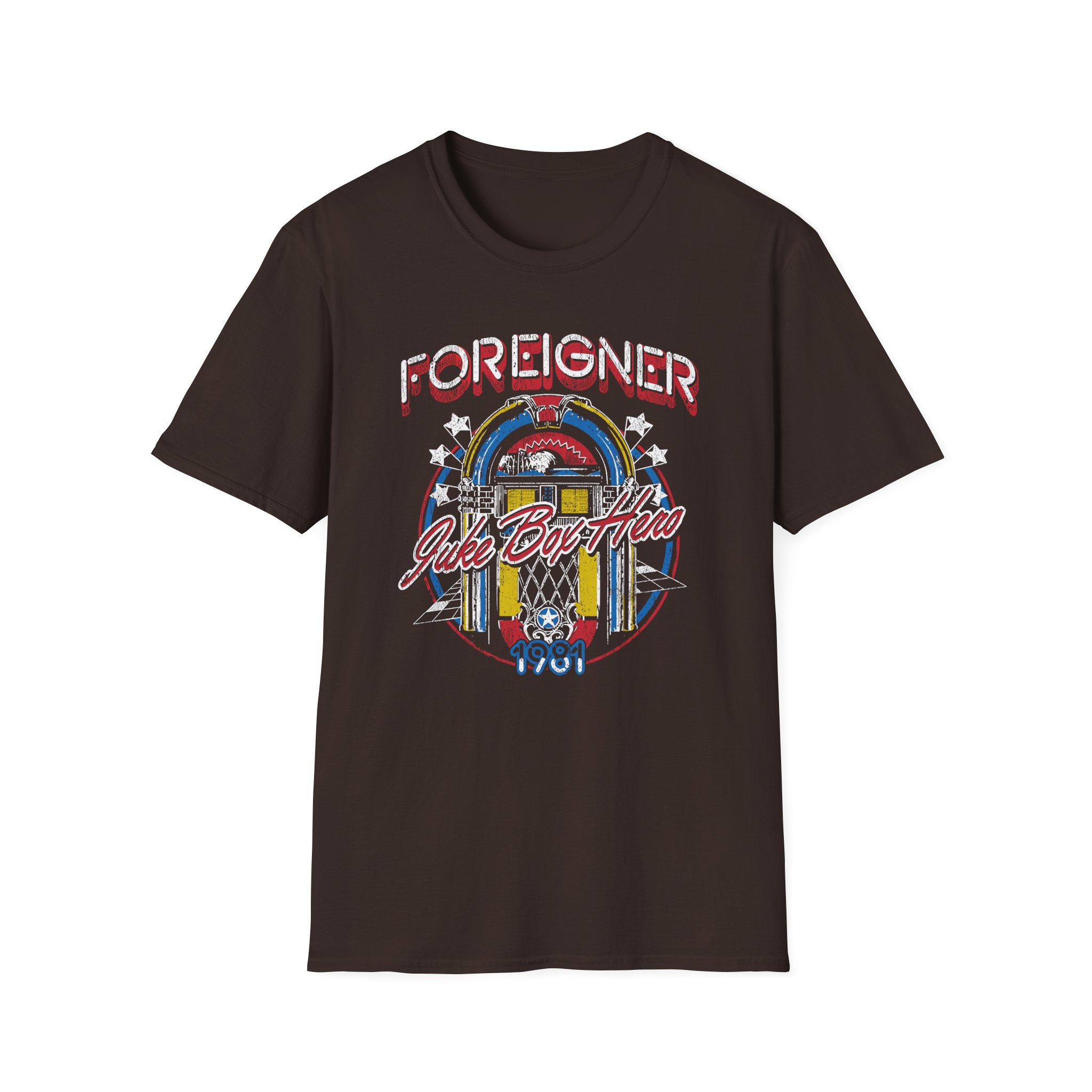 Foreigner Juke Box Hero Unisex Softstyle T-Shirt