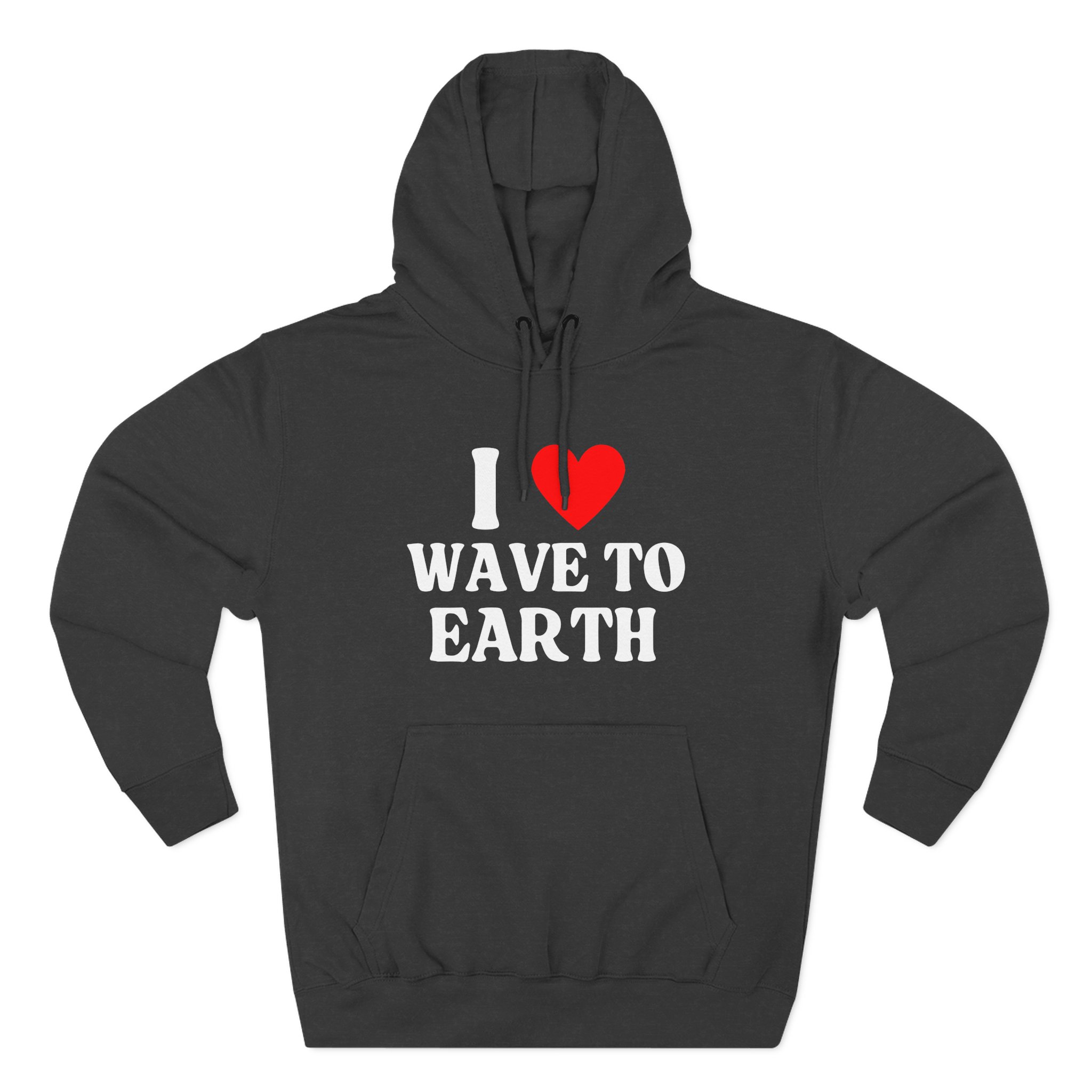 I Love Wave to Earth Three-Panel Fleece Hoodie