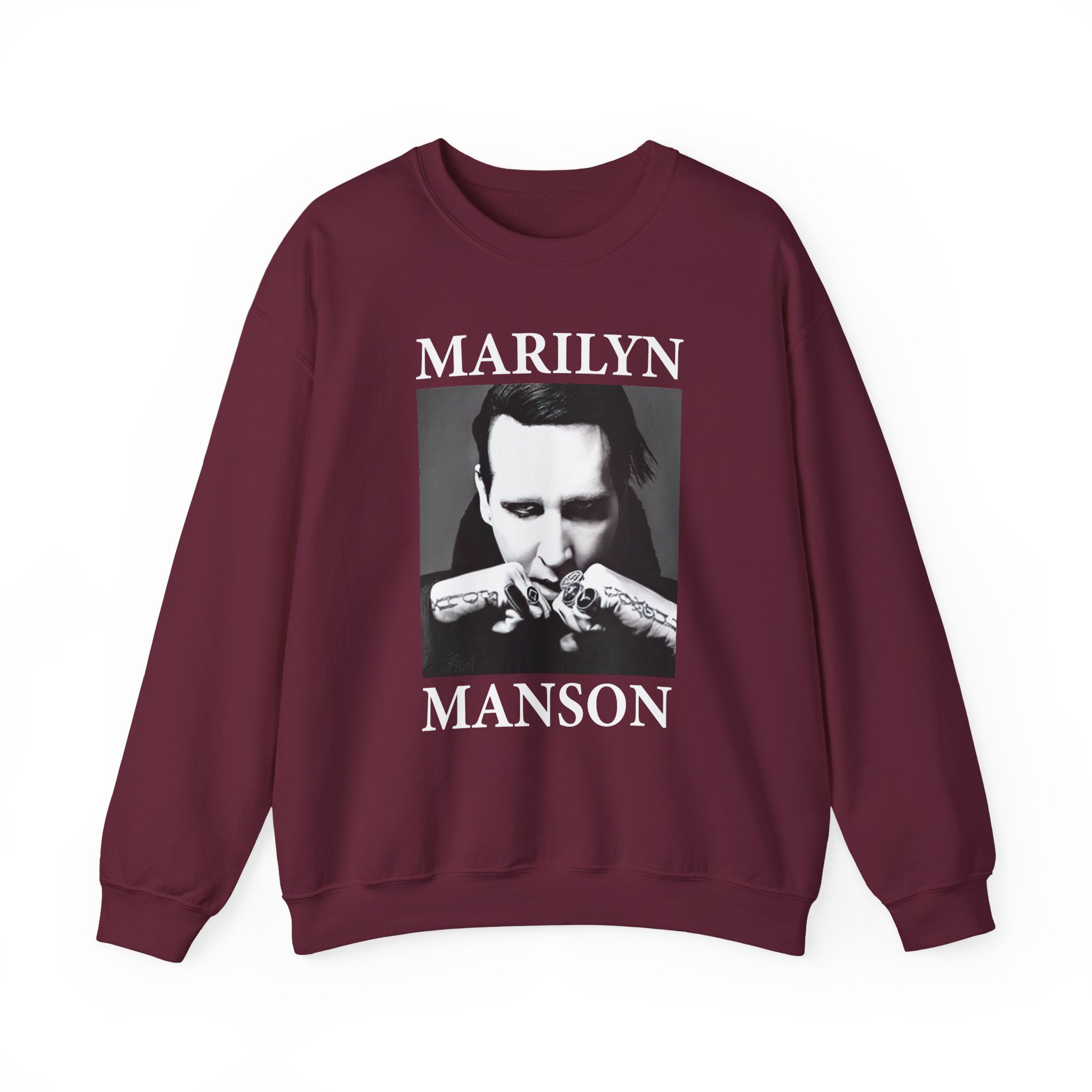 Marilyn Manson Fists Amplified Unisex Heavy Blendâ„¢ Crewneck Sweatshirt