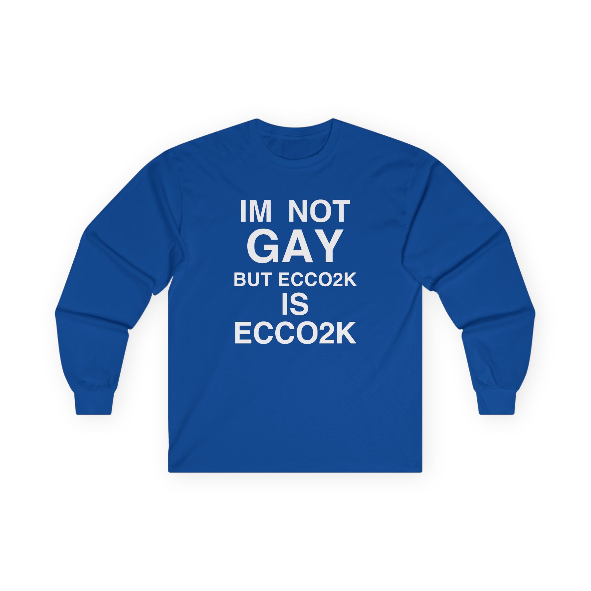 Ecco2k, I’m Not Gay but Ecco2k is Ecco2k Unisex Ultra Cotton Long Sleeve Tee