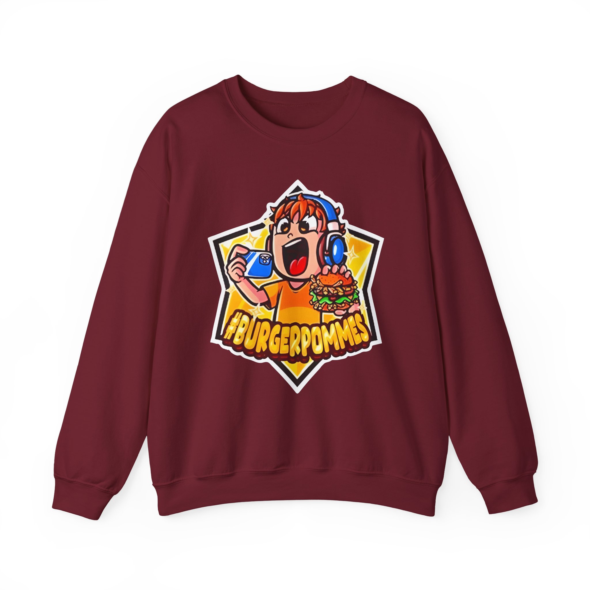 Burger Pommes Unisex Heavy Blendâ„¢ Crewneck Sweatshirt